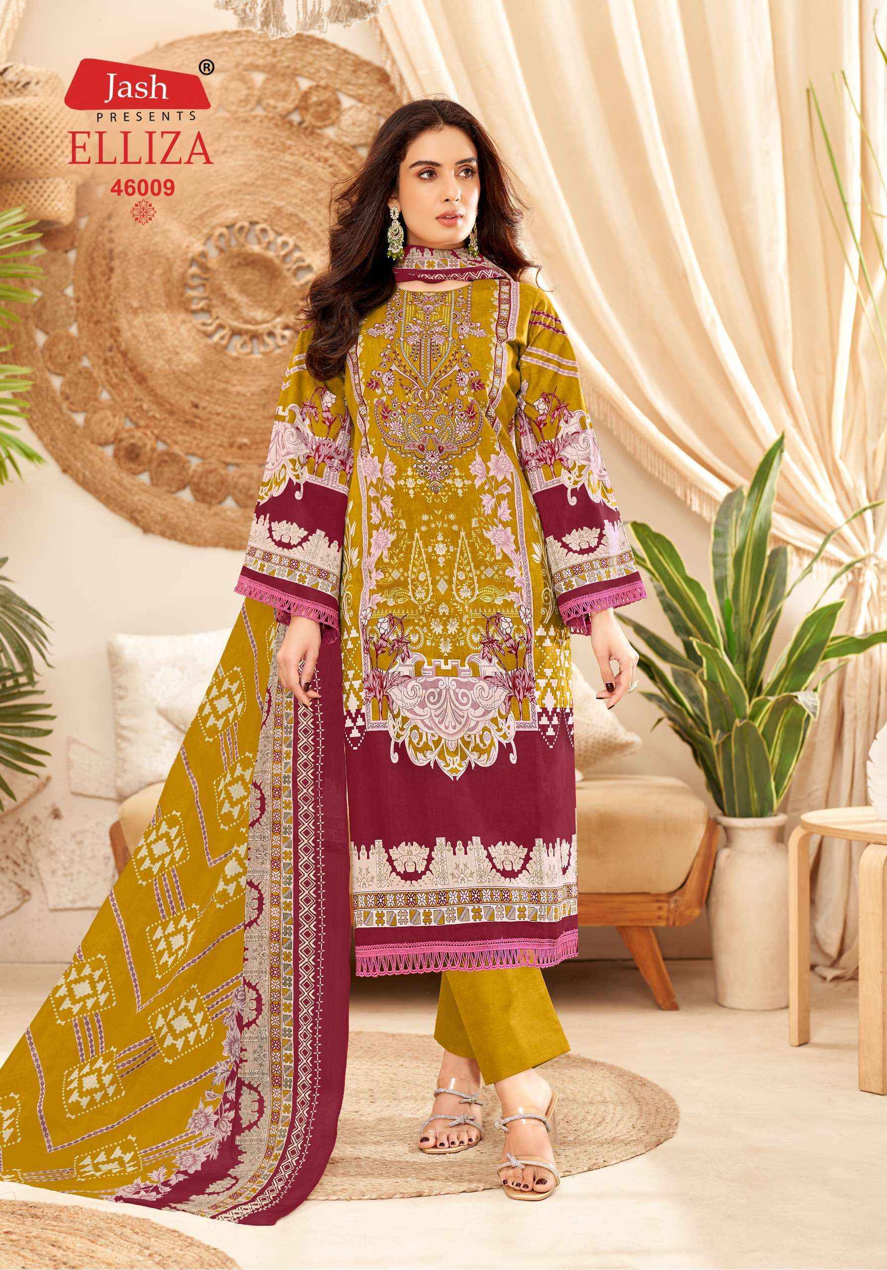 Jash cotton Elliza Vol 46 Cotton Pakistani Salwar Suits Wholesale ( 10 pcs Catalogue )
