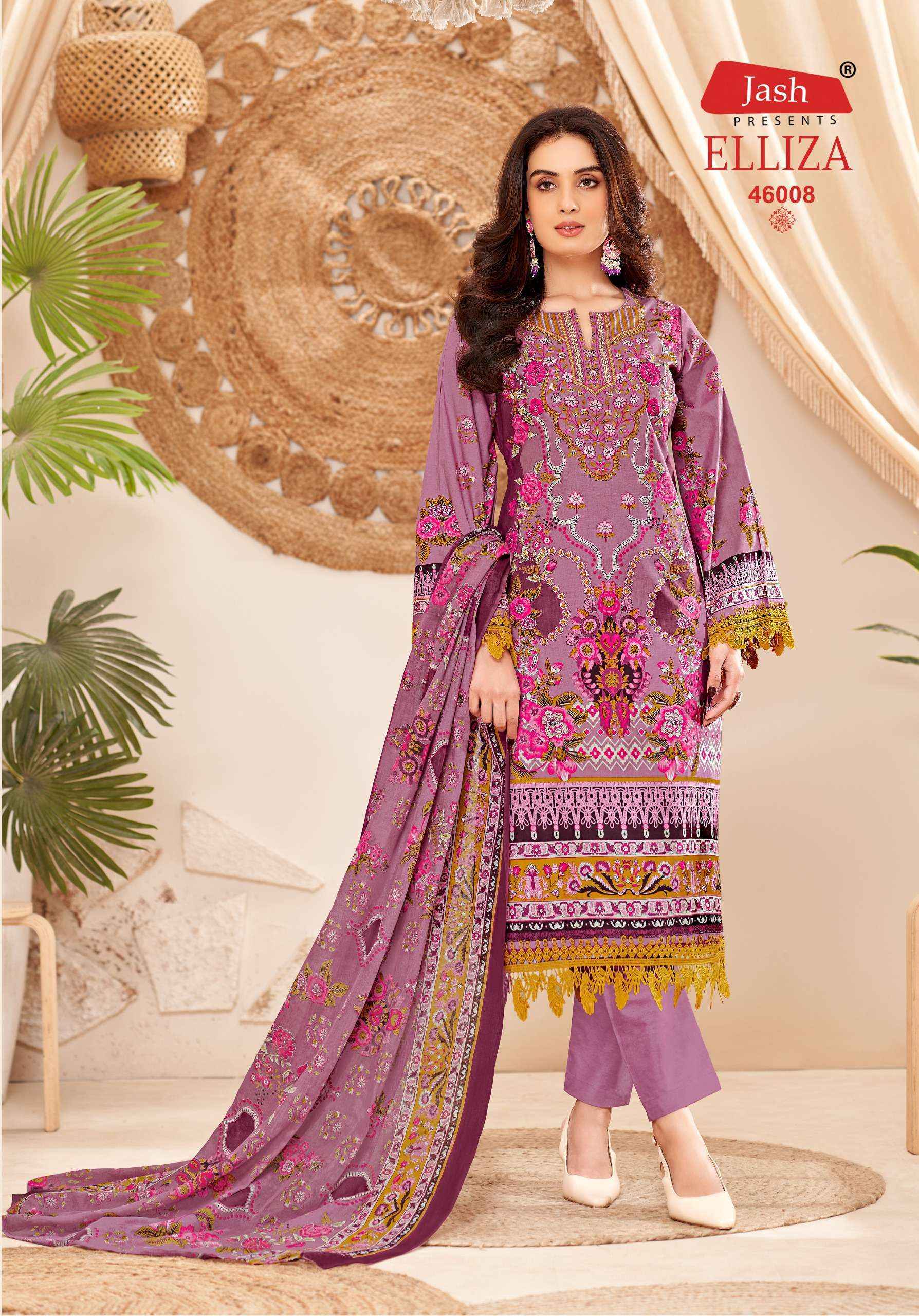 Jash cotton Elliza Vol 46 Cotton Pakistani Salwar Suits Wholesale ( 10 pcs Catalogue )