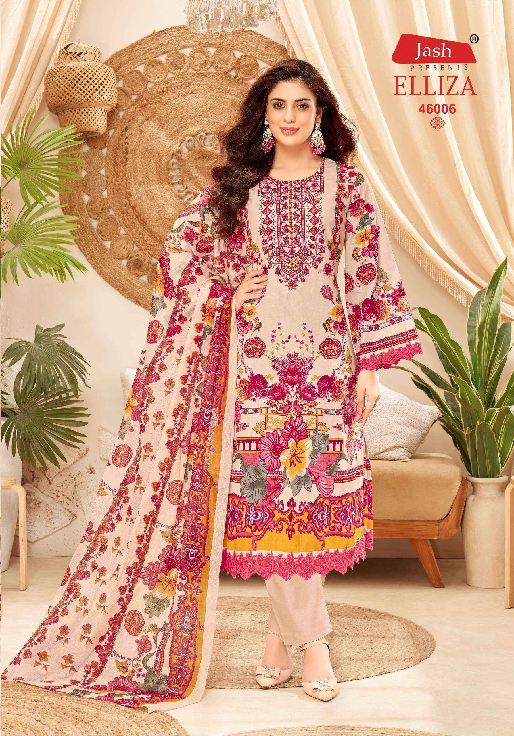 Jash cotton Elliza Vol 46 Cotton Pakistani Salwar Suits Wholesale ( 10 pcs Catalogue )