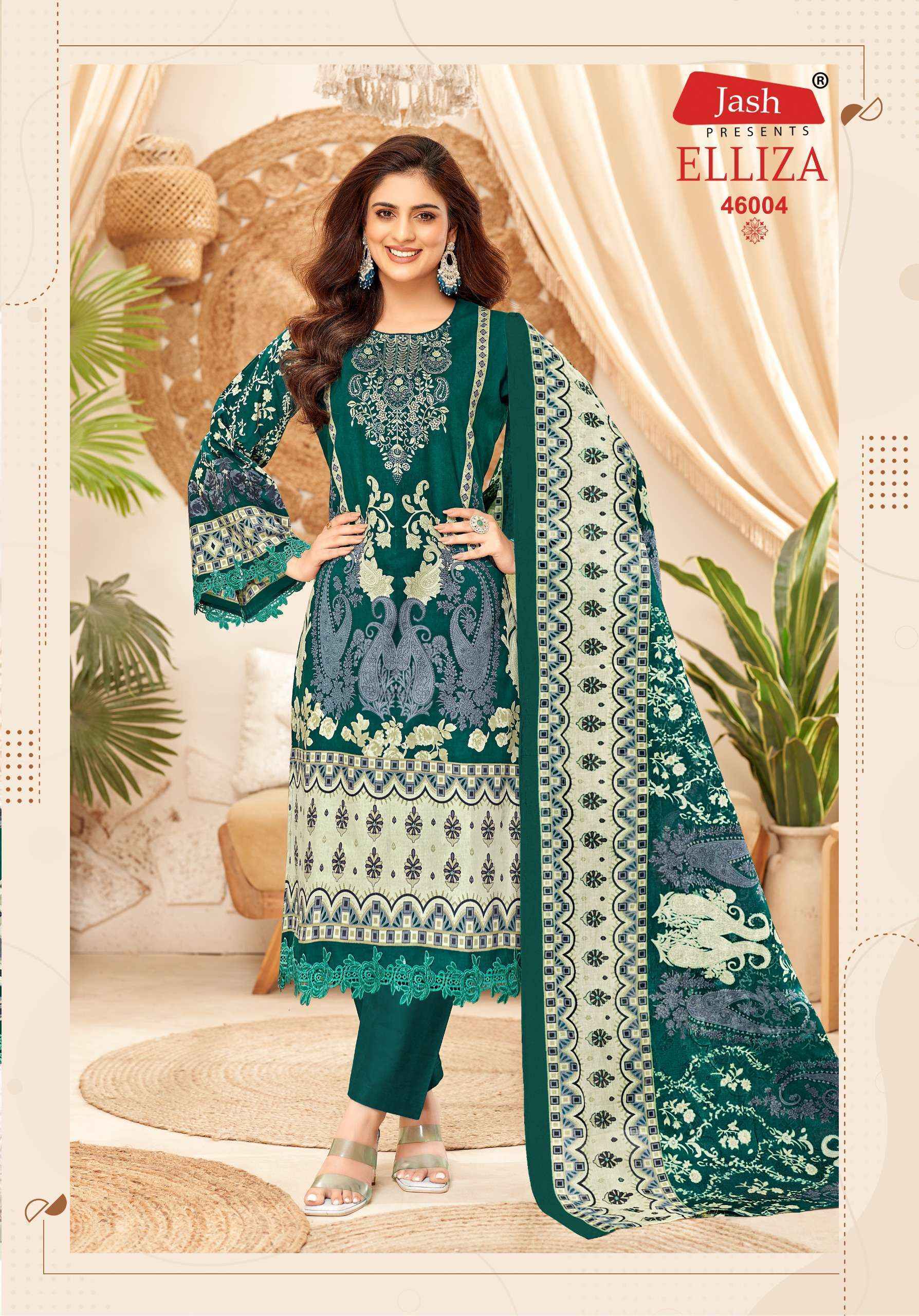 Jash cotton Elliza Vol 46 Cotton Pakistani Salwar Suits Wholesale ( 10 pcs Catalogue )