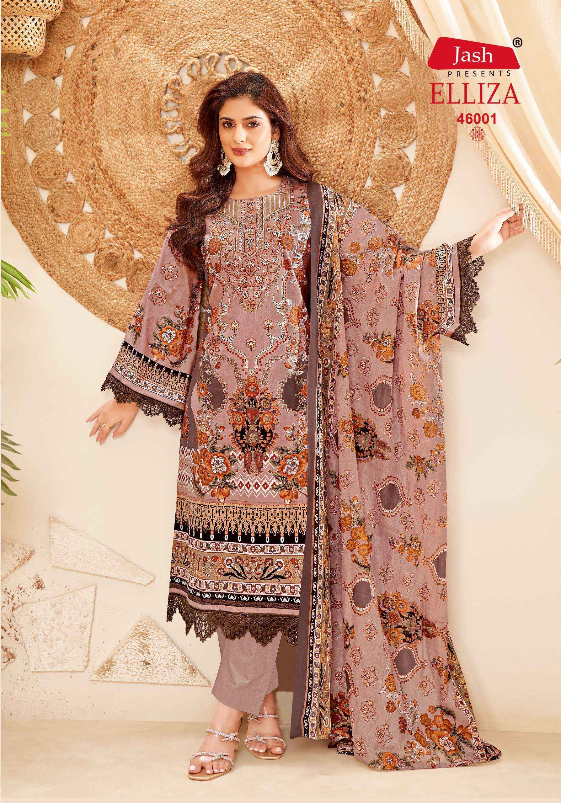 Jash cotton Elliza Vol 46 Cotton Pakistani Salwar Suits Wholesale ( 10 pcs Catalogue )