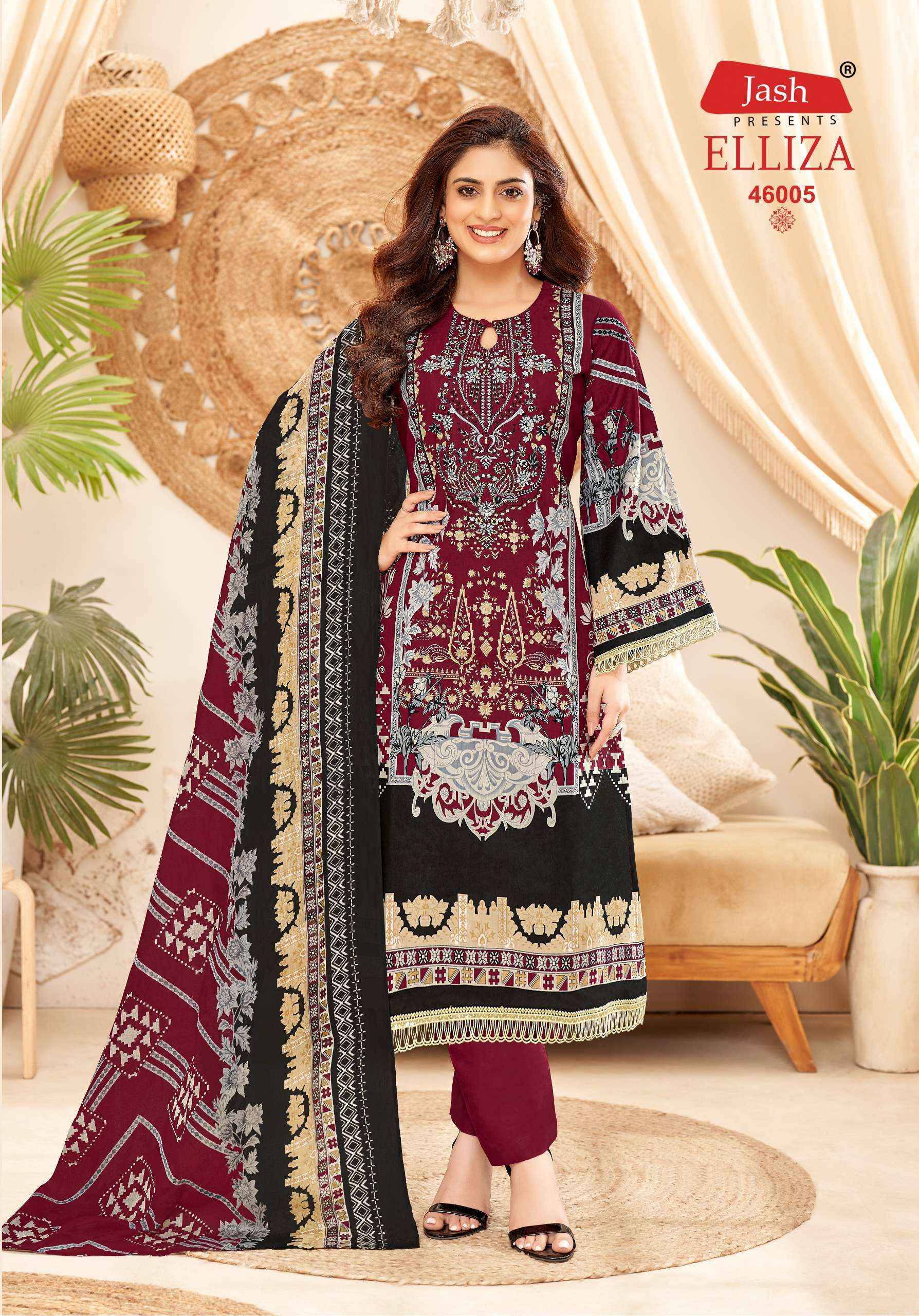 Jash cotton Elliza Vol 46 Cotton Pakistani Salwar Suits Wholesale ( 10 pcs Catalogue )