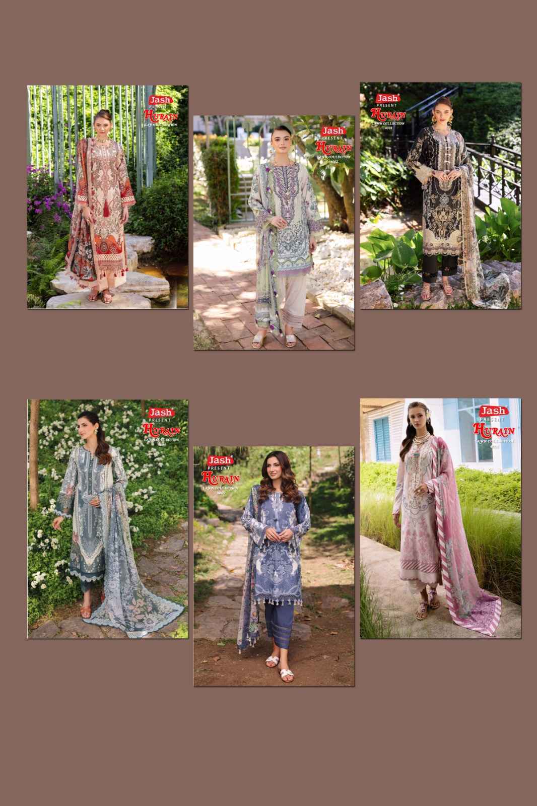 JASH HURAIN VOL 4 PURE LOWN COTTON SUITS WHOLESALE ONLINE SHOPPING ( 6 PCS CATALOGUE )