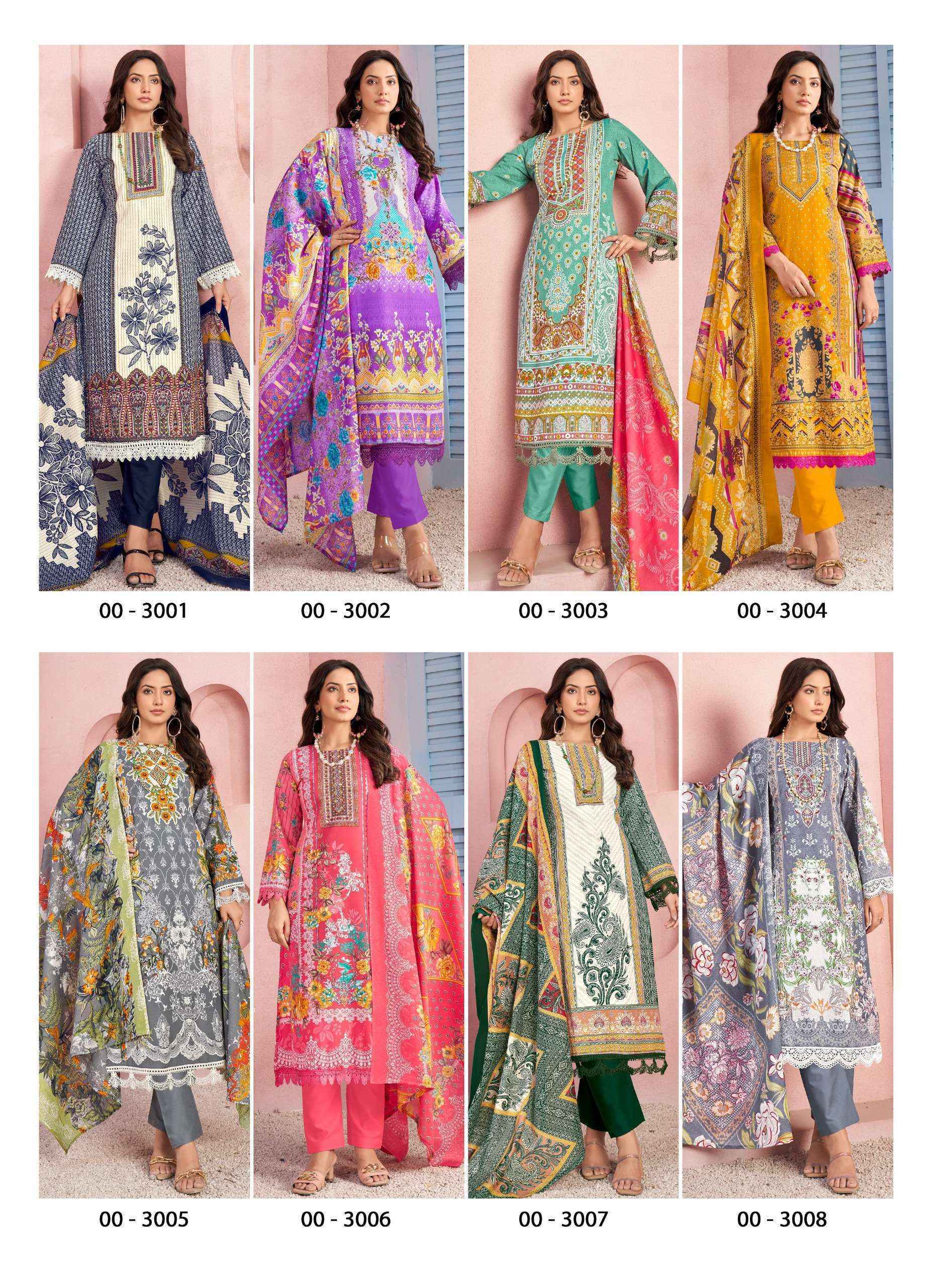 Jash Qurbat Vol-3 Cotton Dress Material New Catalog (8 pcs Catalogue)