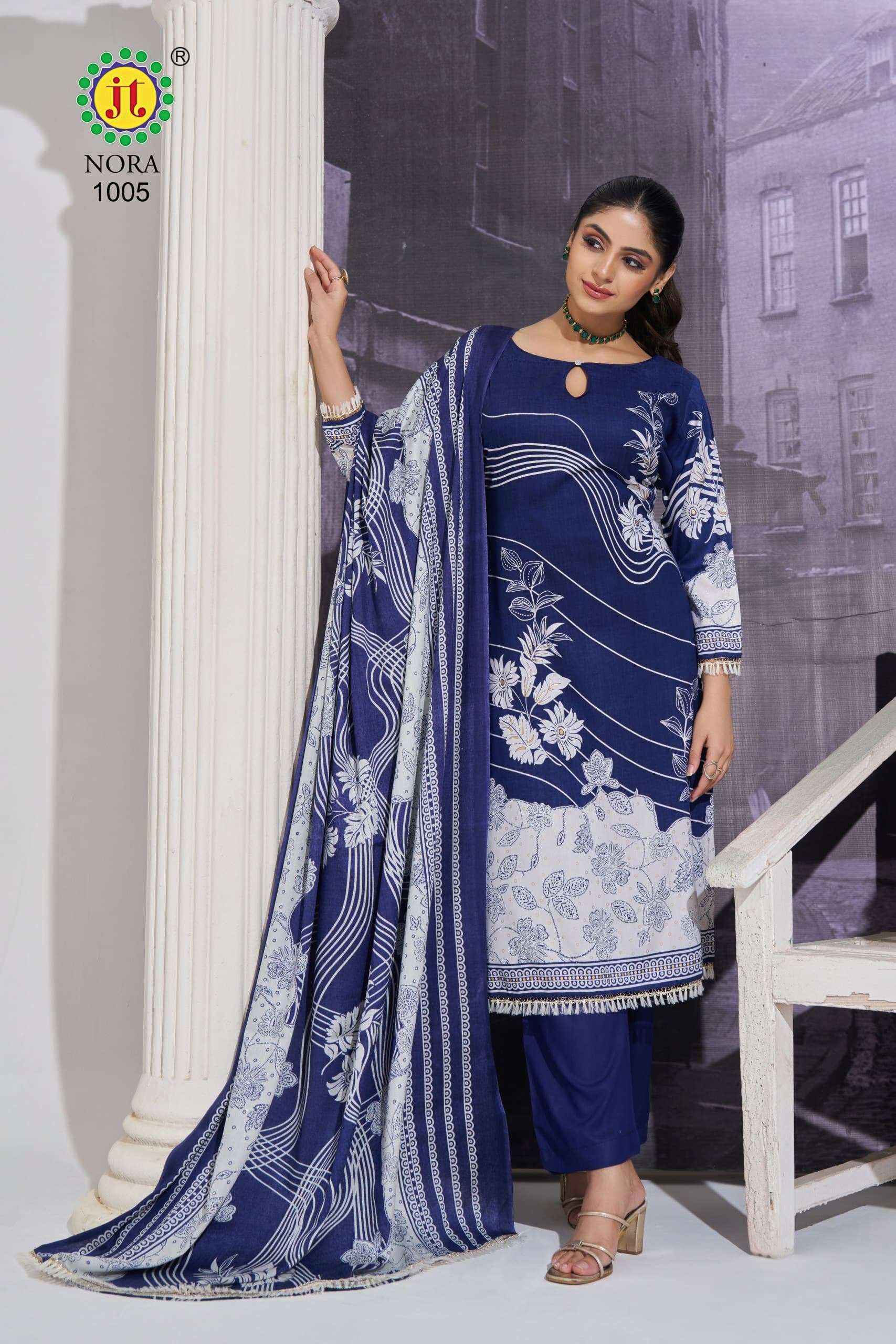 Jt Nora Rayon Dress Suits New Catalog Online Shopping ( 5 pcs Catalogue )