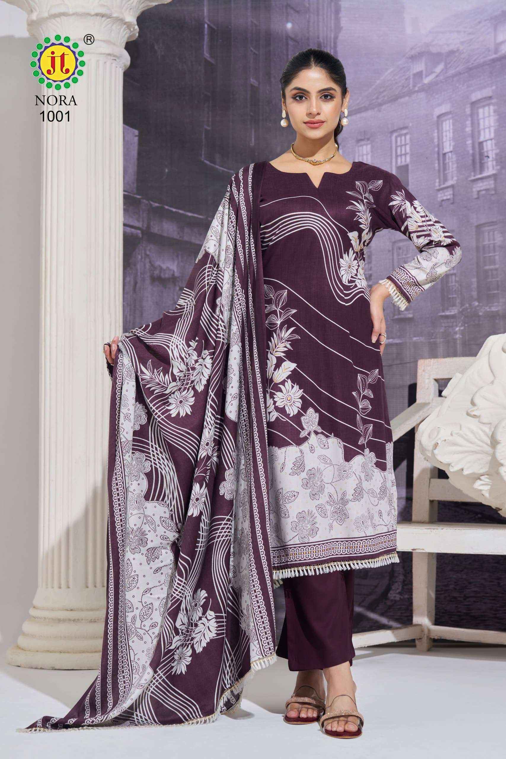 Jt Nora Rayon Dress Suits New Catalog Online Shopping ( 5 pcs Catalogue )