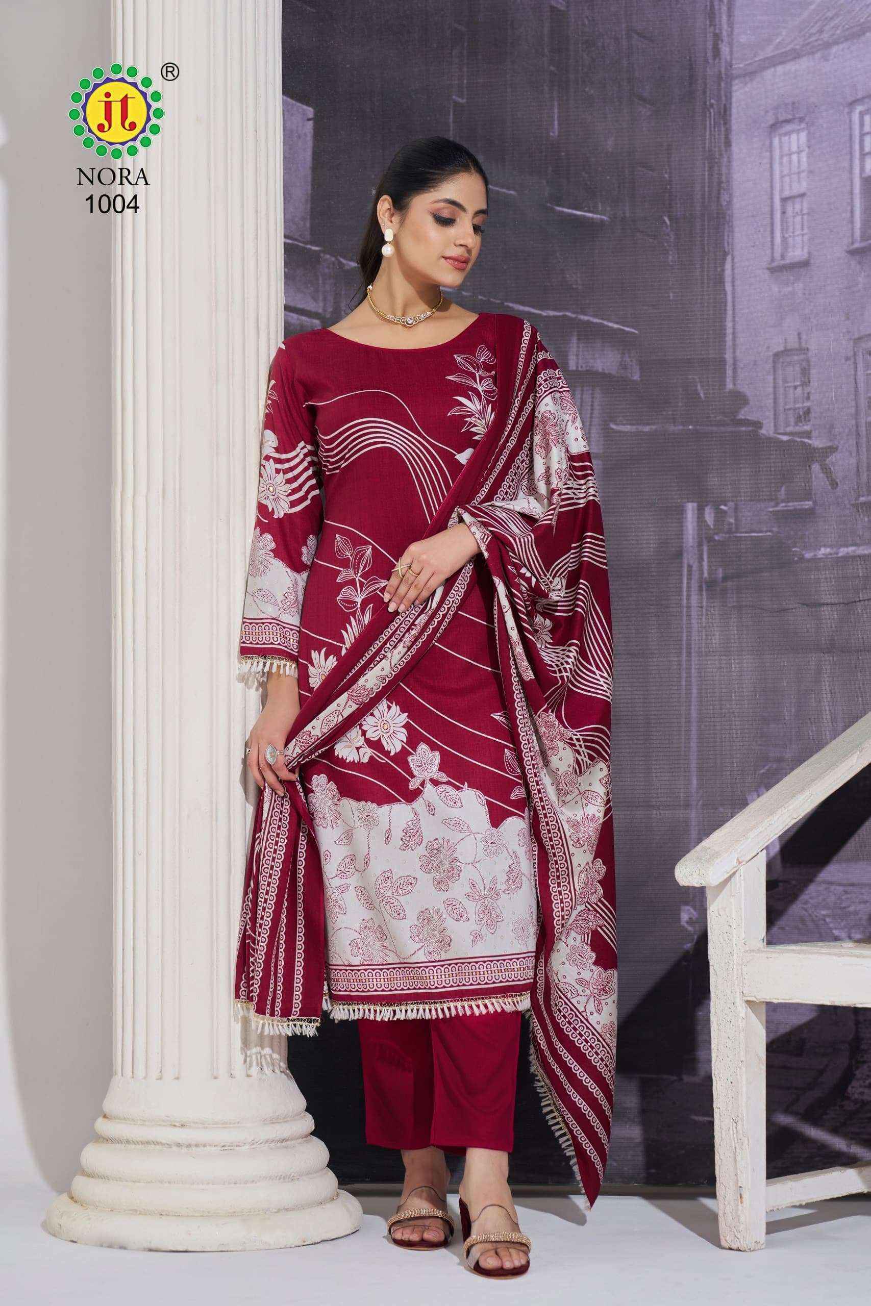Jt Nora Rayon Dress Suits New Catalog Online Shopping ( 5 pcs Catalogue )