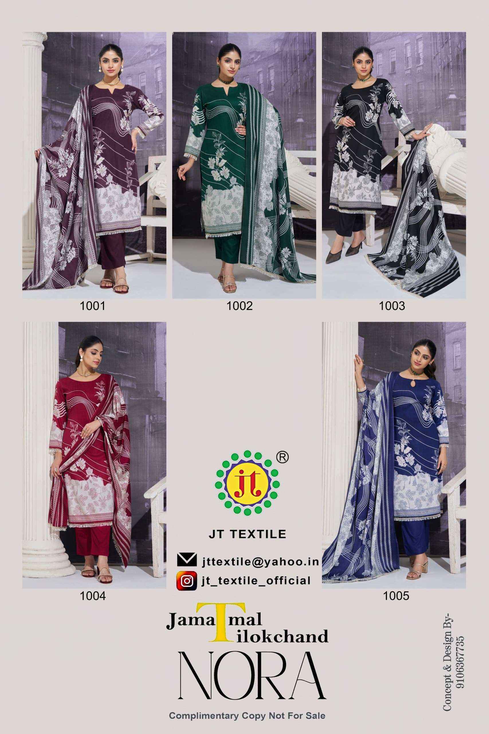 Jt Nora Rayon Dress Suits New Catalog Online Shopping ( 5 pcs Catalogue )