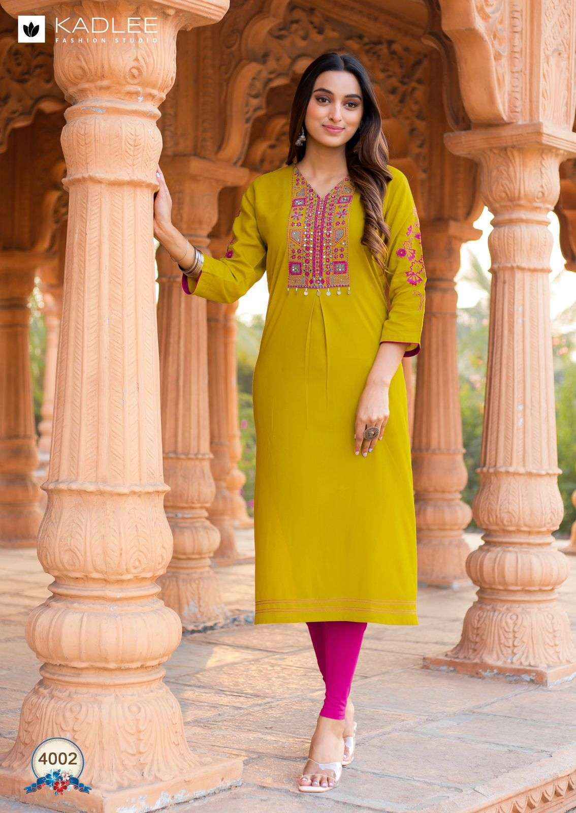Kadlee Ladlee Rayon Readymade Suit Wholesale Price ( 6 Pcs Catalog )