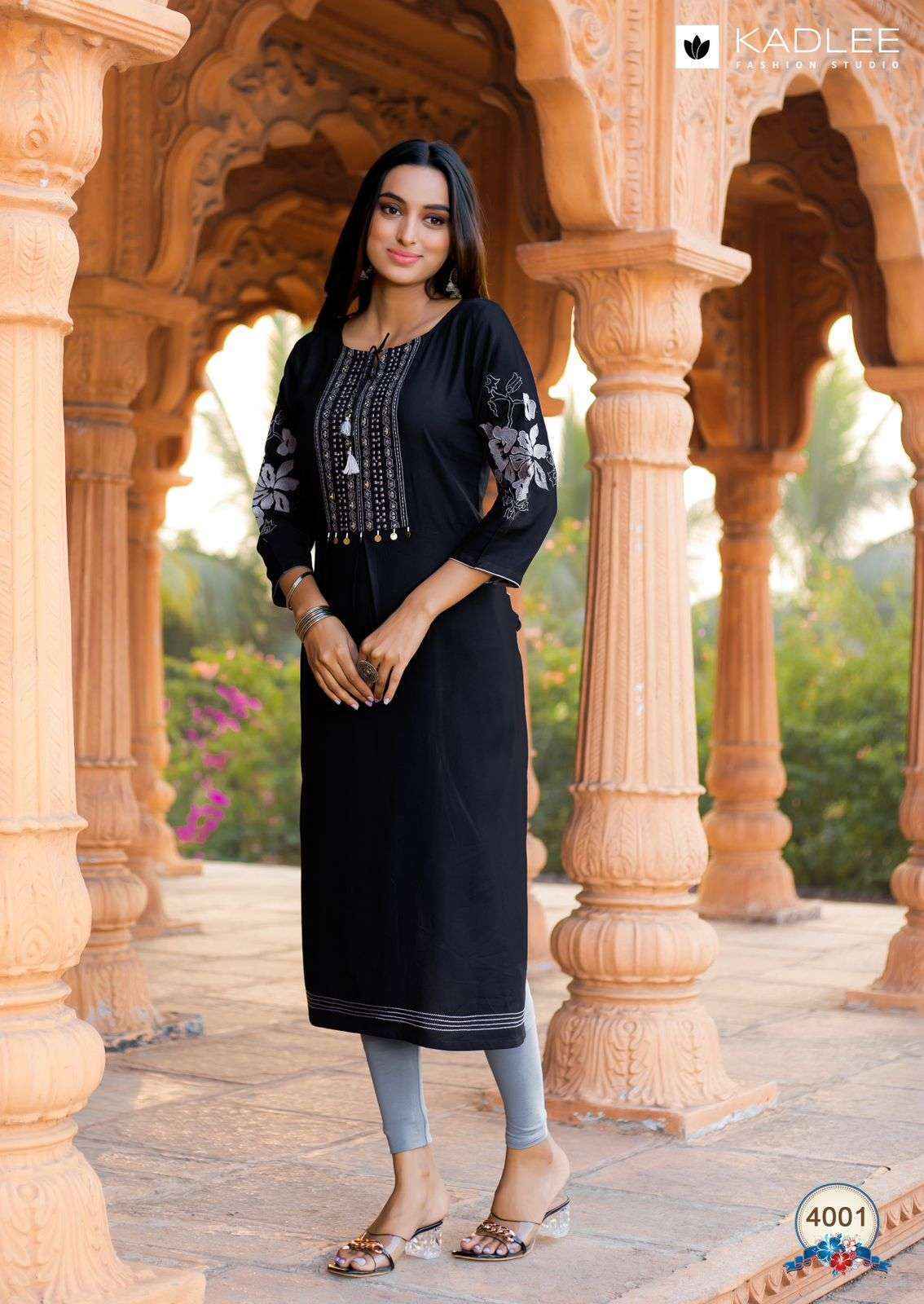 Kadlee Ladlee Rayon Readymade Suit Wholesale Price ( 6 Pcs Catalog )