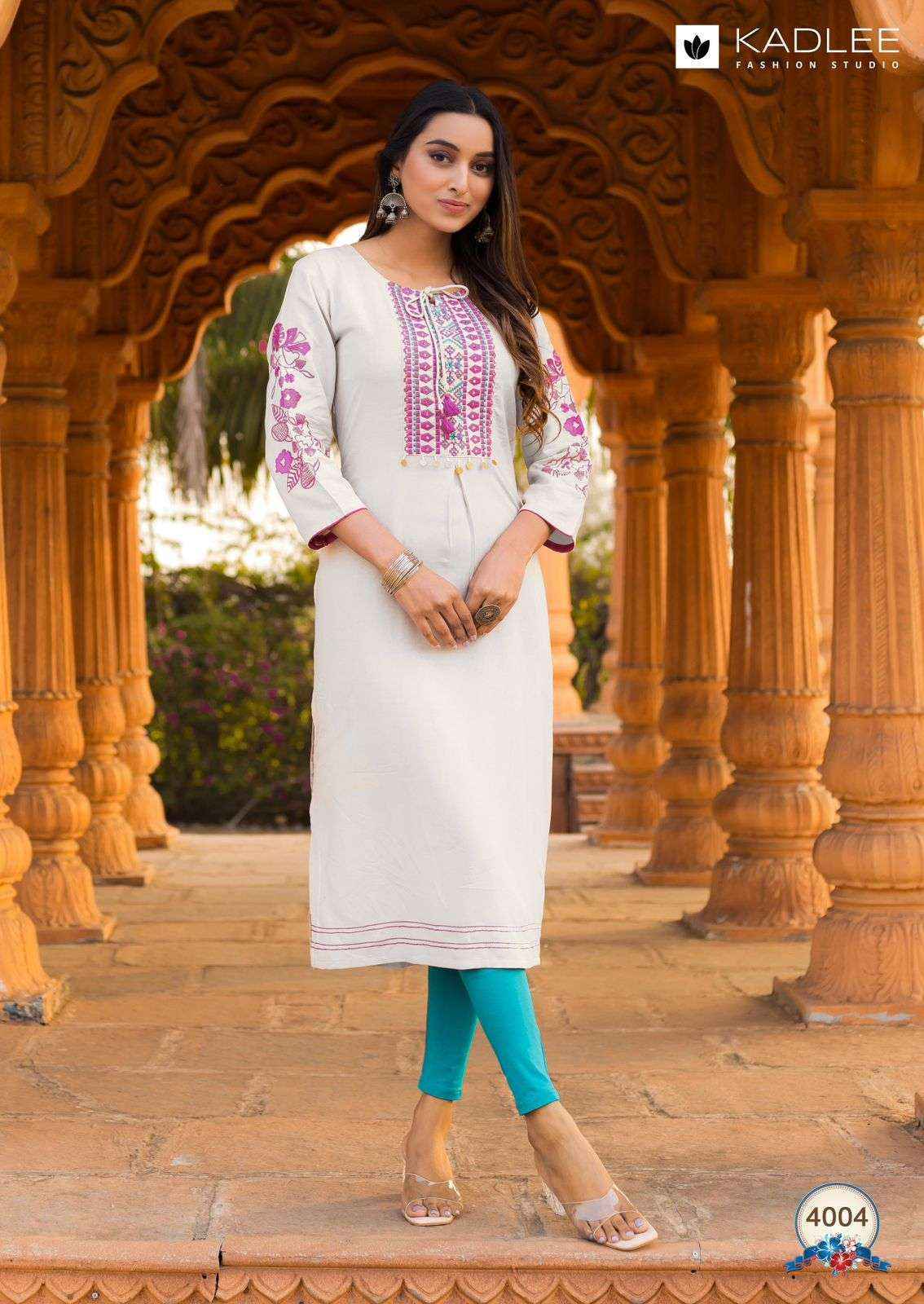 Kadlee Ladlee Rayon Readymade Suit Wholesale Price ( 6 Pcs Catalog )