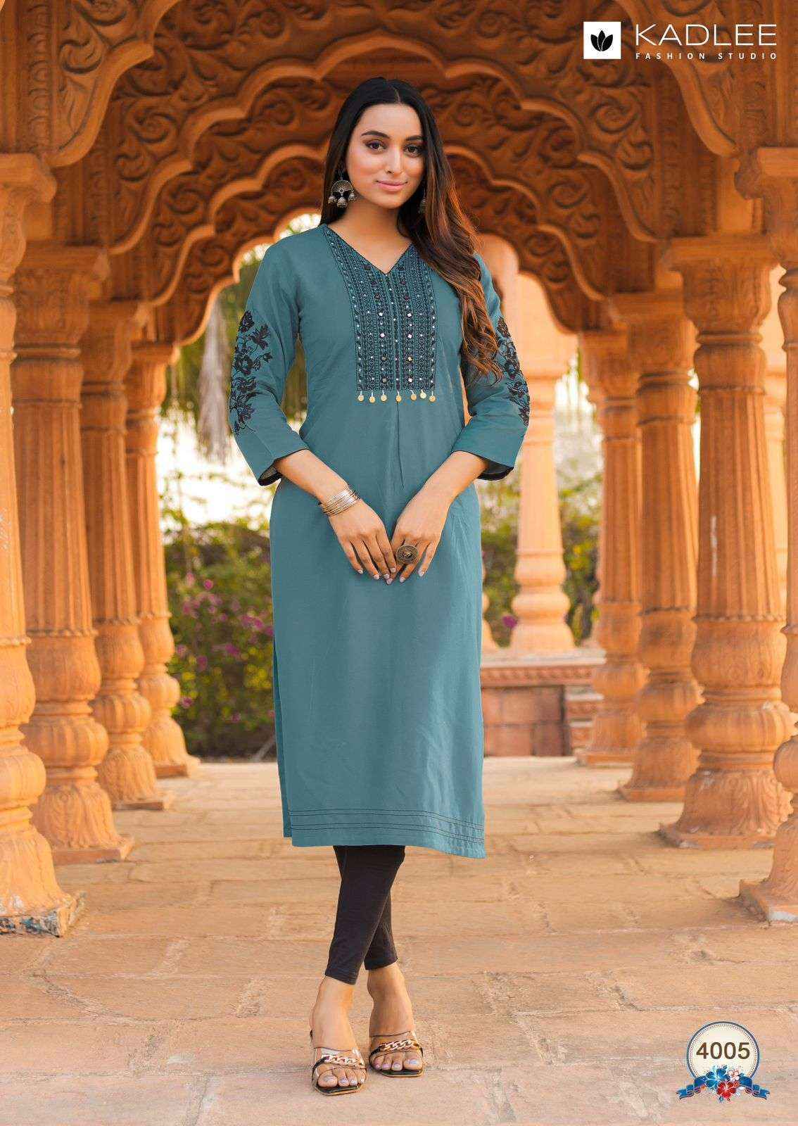 Kadlee Ladlee Rayon Readymade Suit Wholesale Price ( 6 Pcs Catalog )