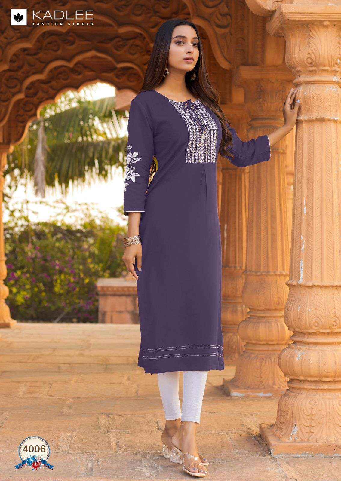 Kadlee Ladlee Rayon Readymade Suit Wholesale Price ( 6 Pcs Catalog )