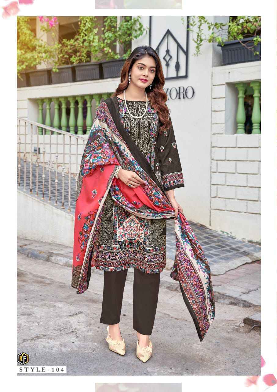 KEVAL FAB JAZMIN COTTON EMBROIDERED DRESS MATERIAL AT WHOLESALE SURAT ( 8 PCS CATALOG )