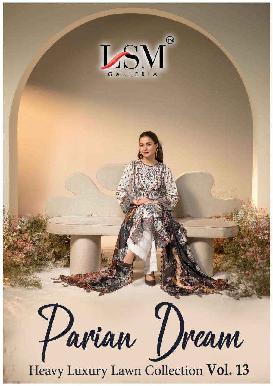 LSM Galleria Parian Dream Vol 13 Lawn Pakistani Suits ( 6 pcs Catalogue )