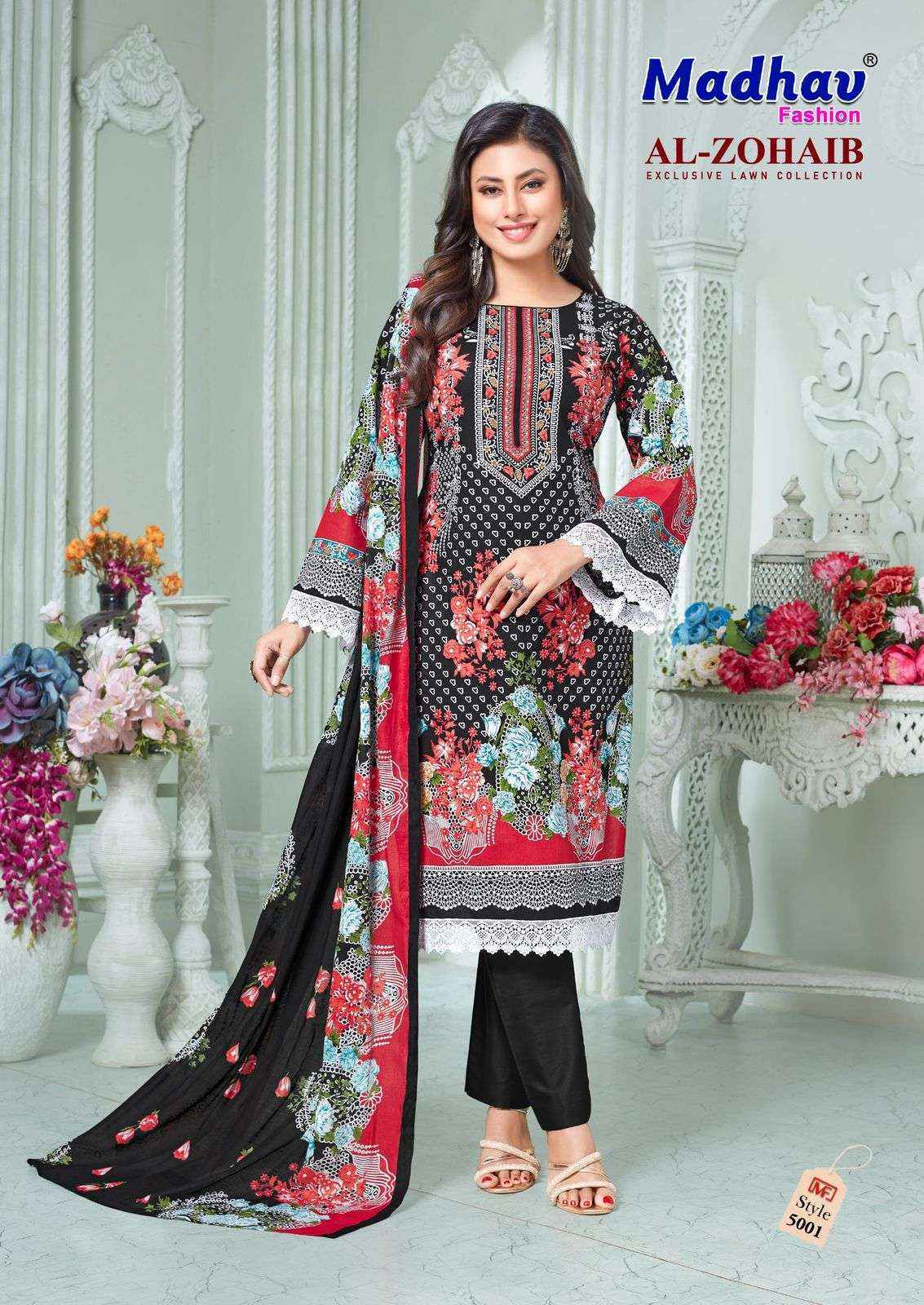 Madhav Fashion Al Zohaib Vol 5 Lawn Cotton Suits Online Shopping ( 6 pcs Catalogue )