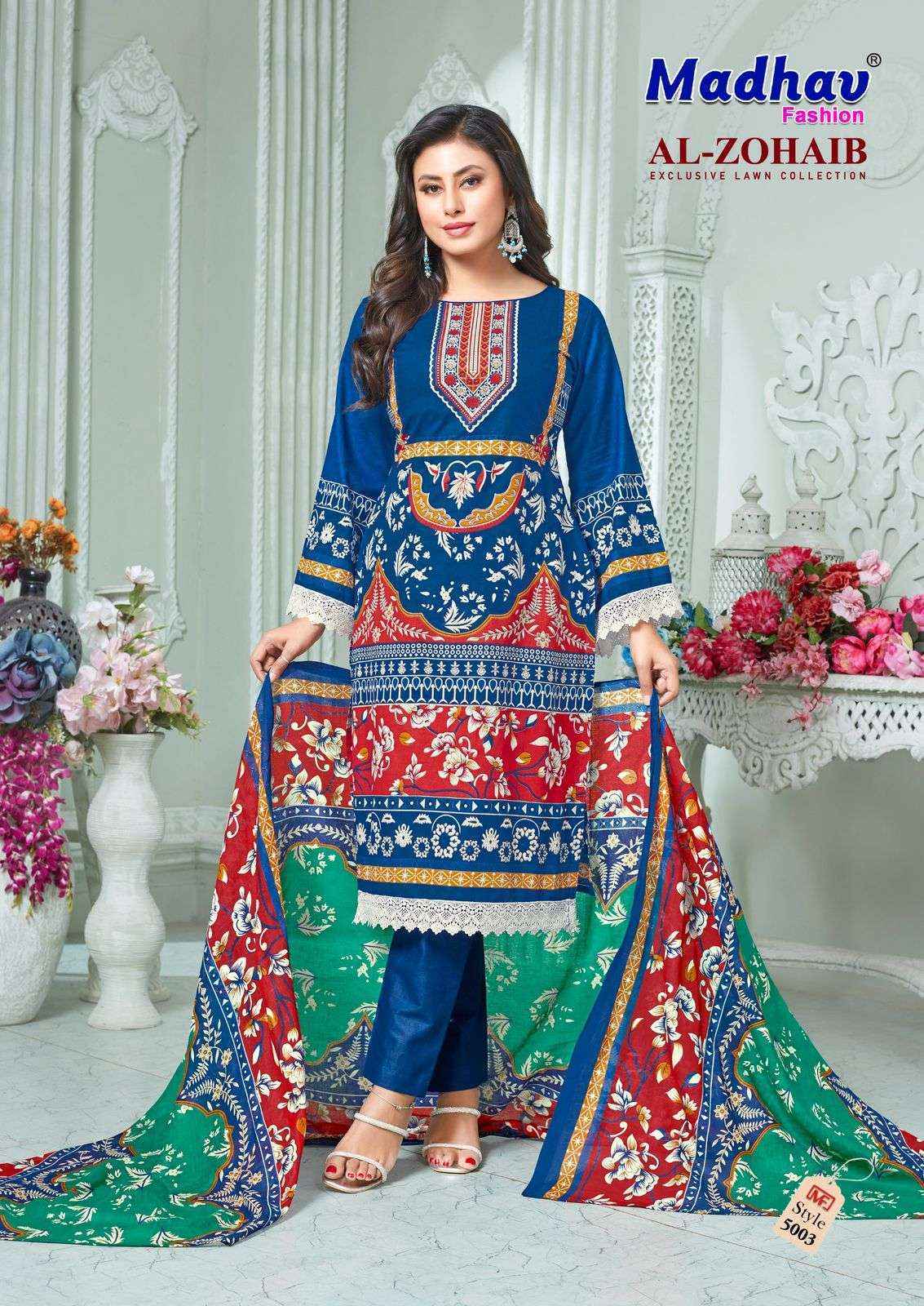 Madhav Fashion Al Zohaib Vol 5 Lawn Cotton Suits Online Shopping ( 6 pcs Catalogue )