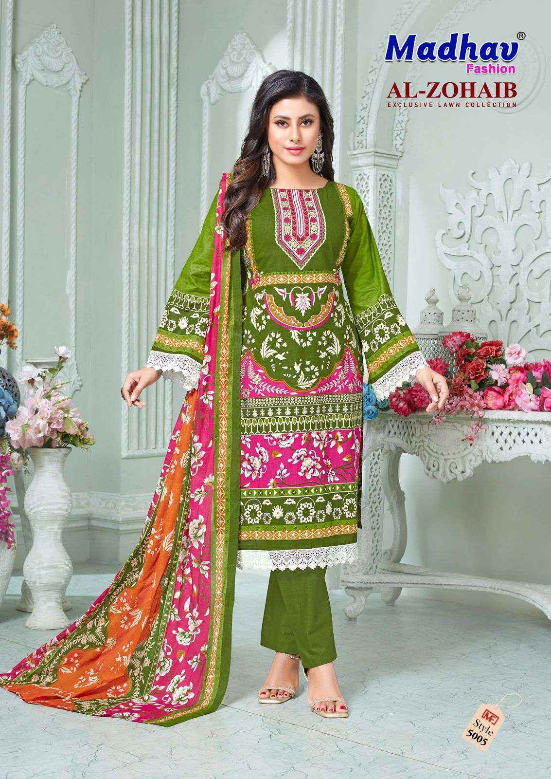 Madhav Fashion Al Zohaib Vol 5 Lawn Cotton Suits Online Shopping ( 6 pcs Catalogue )