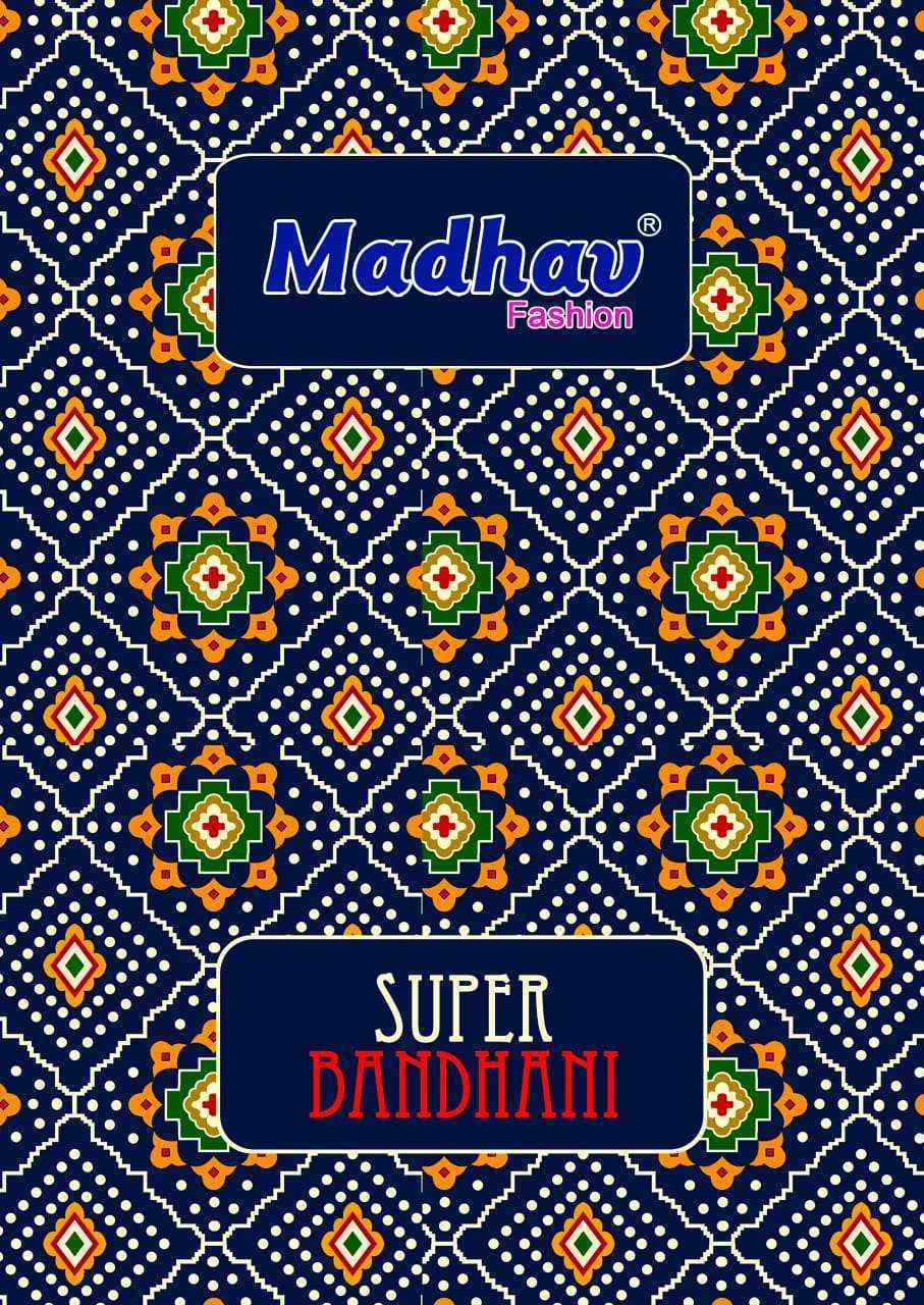 Madhav Fashion Super Bandhani Cotton Patiyala Dress Material ( 5 Pcs Catalog )