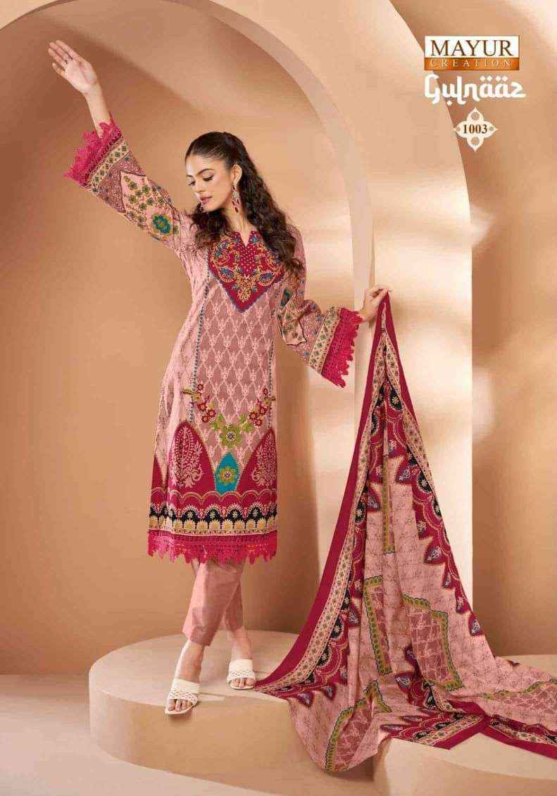 Mayur Creation Gulnaaz Vol-1 Cotton Dress Material Wholesale Surat (8 pcs Catalogue)