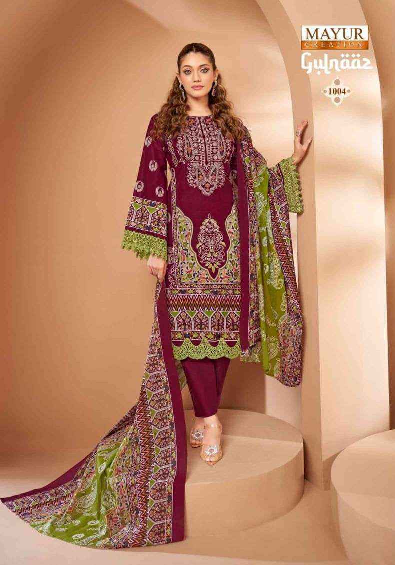 Mayur Creation Gulnaaz Vol-1 Cotton Dress Material Wholesale Surat (8 pcs Catalogue)