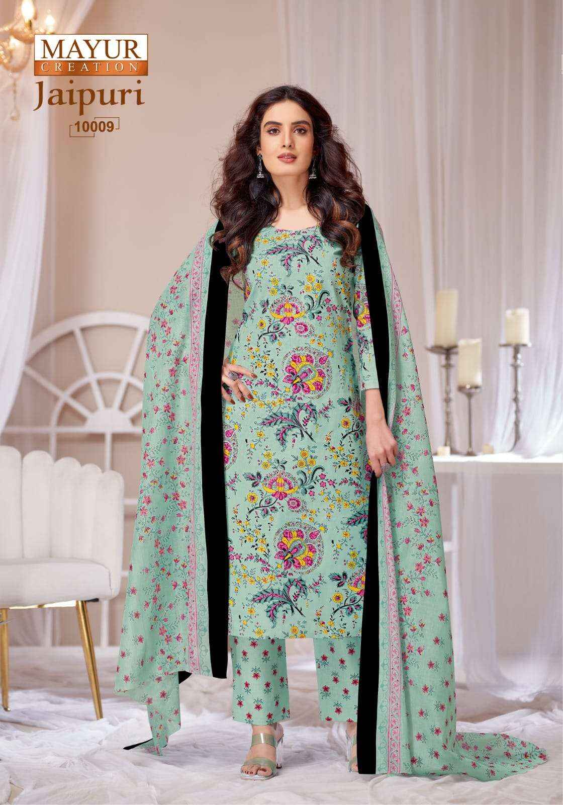 MAYUR CREATION JAIPURI VOL 10 READY MADE COLLECTION WHOLESALE RATE ( 10 PCS CATALOG )