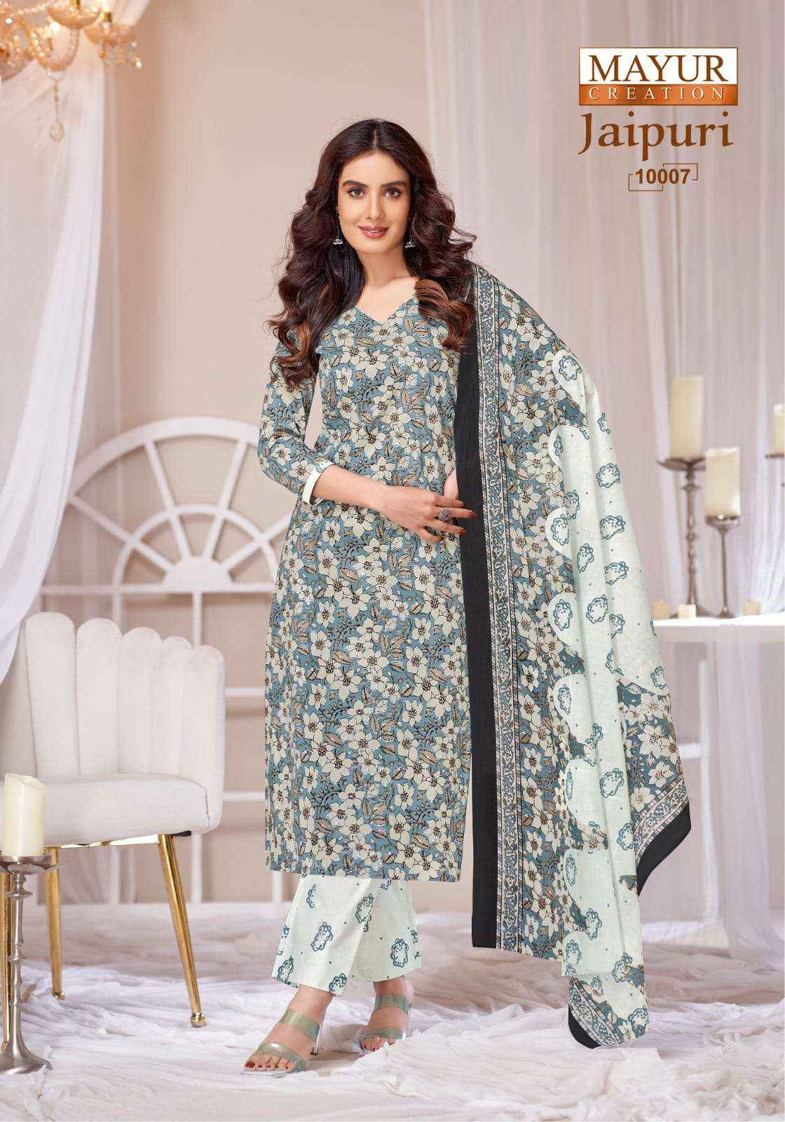 MAYUR CREATION JAIPURI VOL 10 READY MADE COLLECTION WHOLESALE RATE ( 10 PCS CATALOG )