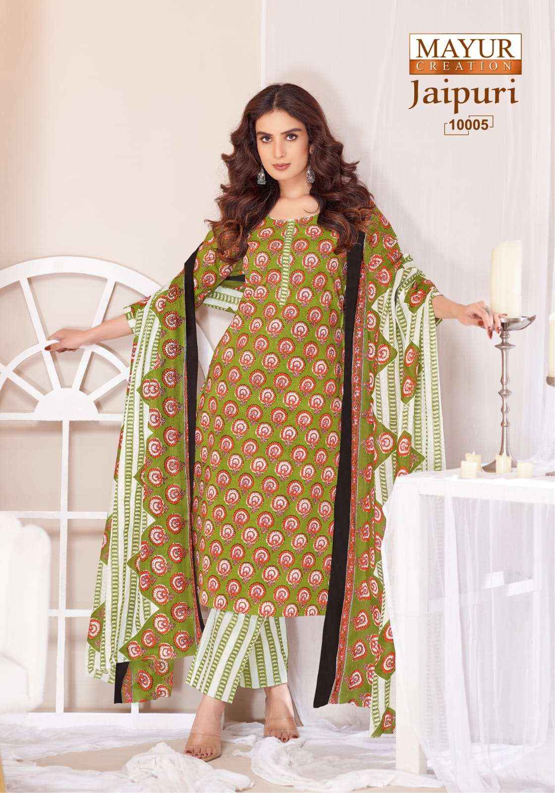 MAYUR CREATION JAIPURI VOL 10 READY MADE COLLECTION WHOLESALE RATE ( 10 PCS CATALOG )