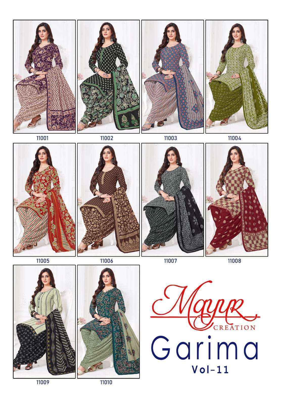 Mayur Garima Vol 11 Cotton Salwar Suits Surat Wholesale ( 10 pcs Catalogue )
