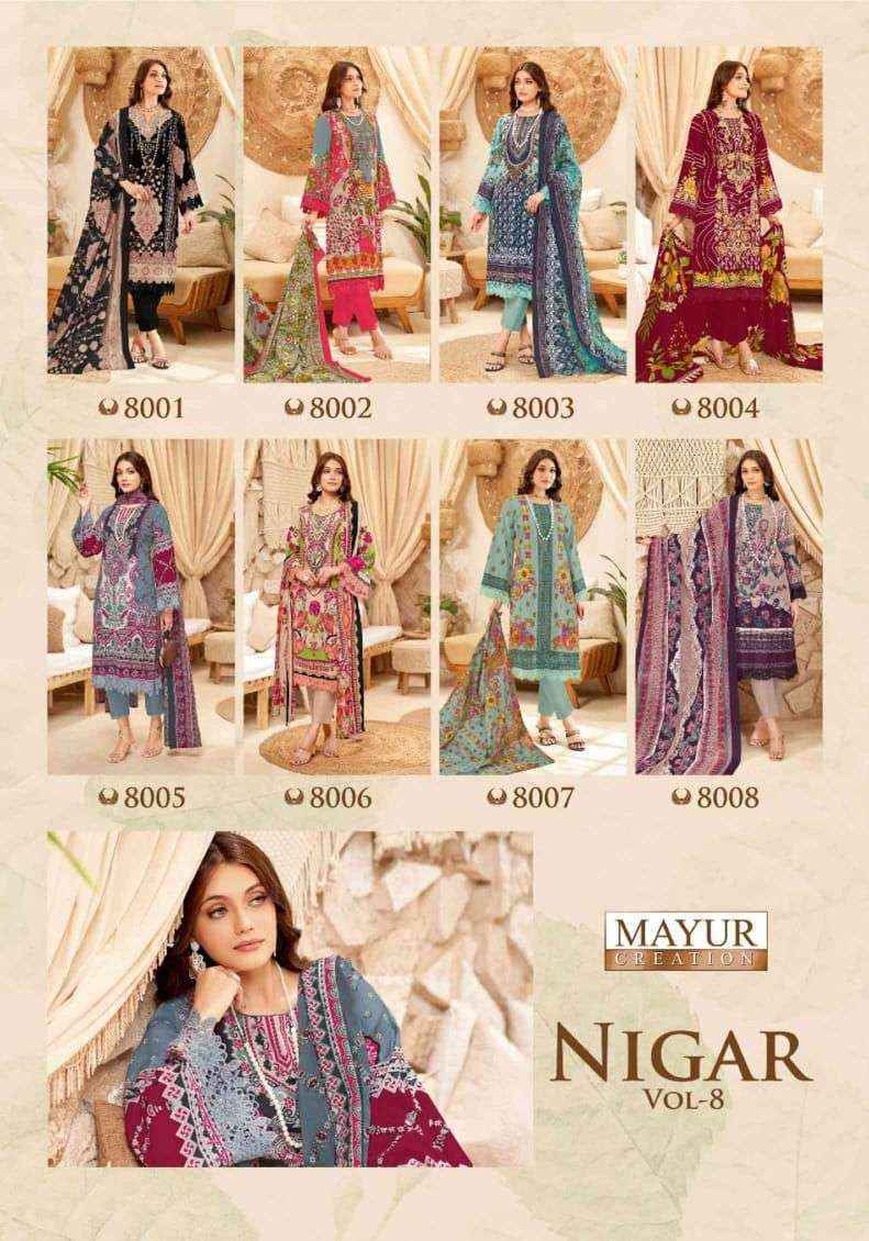 Mayur Nigar Vol 8 Pure Cotton Pakistani Style New Collection (  8 pcs Catalogue )