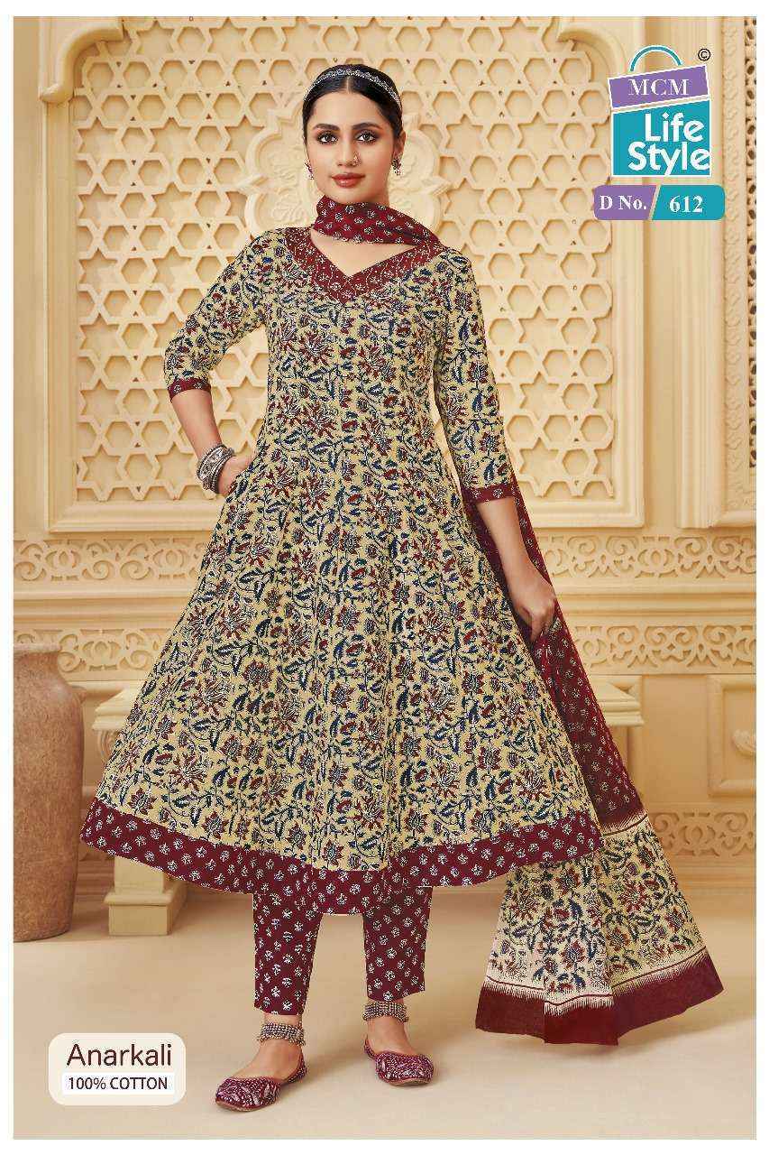 MCM Lifestyle Anarkali Vol 6 Cotton Readymade Suits - Surat Wholesale Market ( 10 pcs Catalogue )