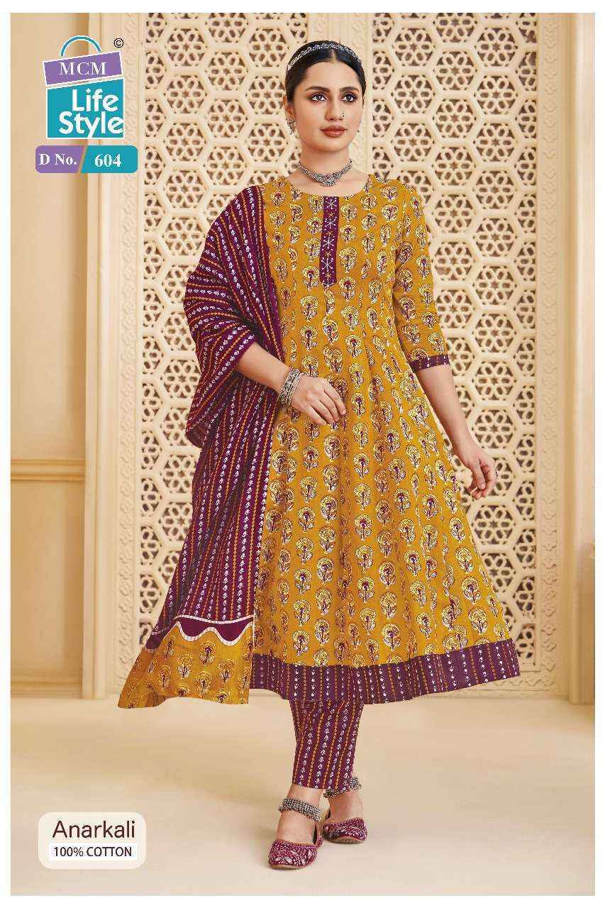 MCM Lifestyle Anarkali Vol 6 Cotton Readymade Suits - Surat Wholesale Market ( 10 pcs Catalogue )