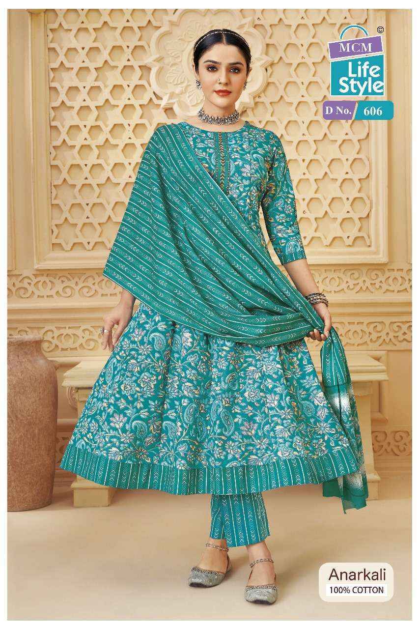 MCM Lifestyle Anarkali Vol 6 Cotton Readymade Suits - Surat Wholesale Market ( 10 pcs Catalogue )