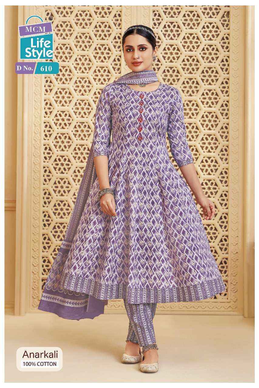 MCM Lifestyle Anarkali Vol 6 Cotton Readymade Suits - Surat Wholesale Market ( 10 pcs Catalogue )