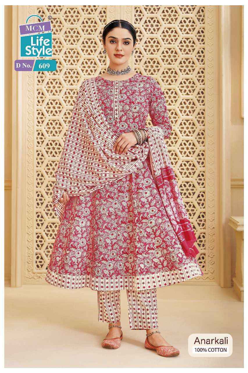 MCM Lifestyle Anarkali Vol 6 Cotton Readymade Suits - Surat Wholesale Market ( 10 pcs Catalogue )