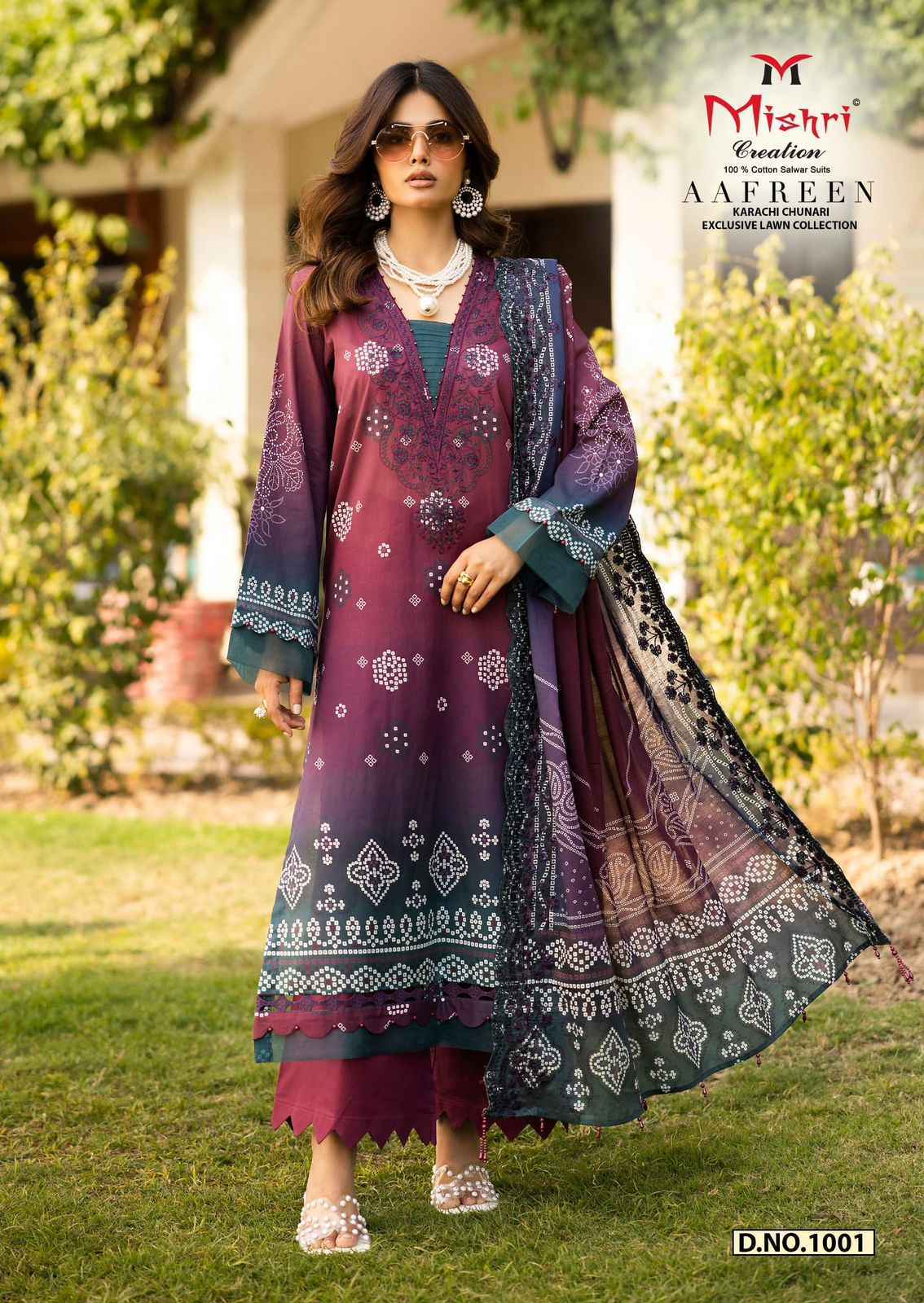 MISHRI CRATION AAFREEN PURE LAWN COTTON SUITS AT WHOLESALE PRICE ( 6 PCS CATALOGUE )