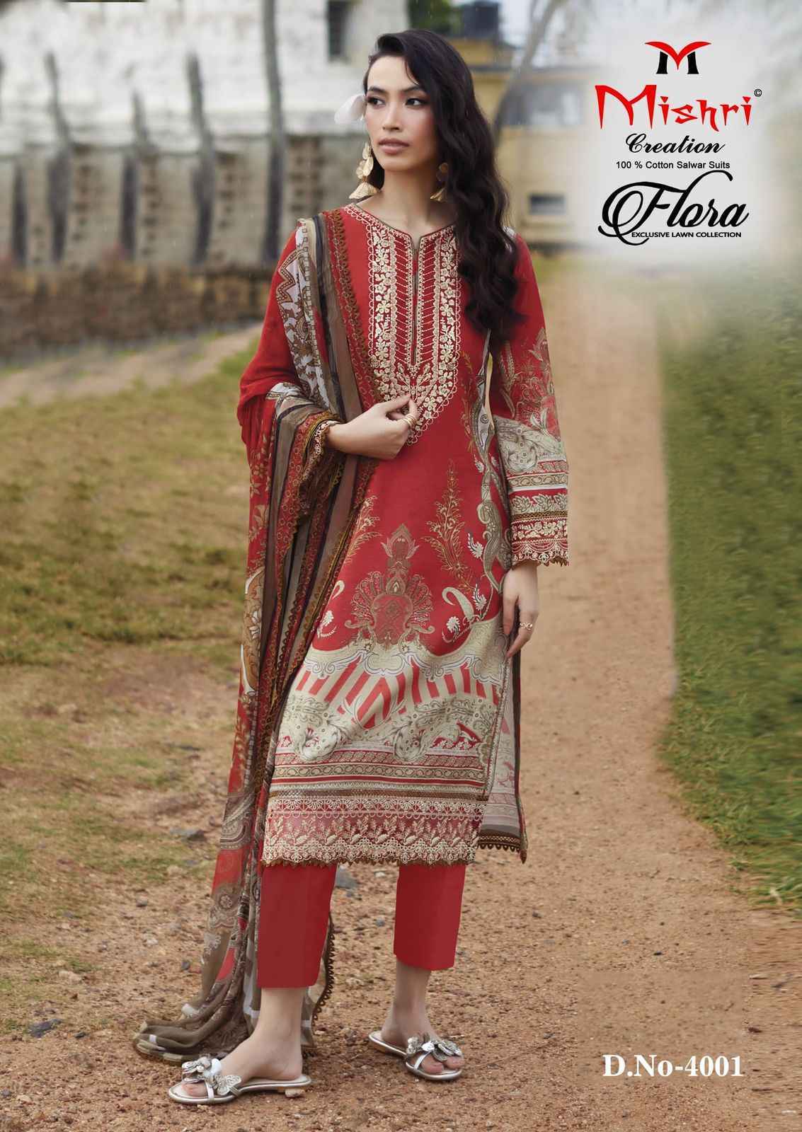 Mishri Creation Flora Vol 4 Lawn Cotton Dress Material Wholesale Price ( 6 Pcs Catalog )
