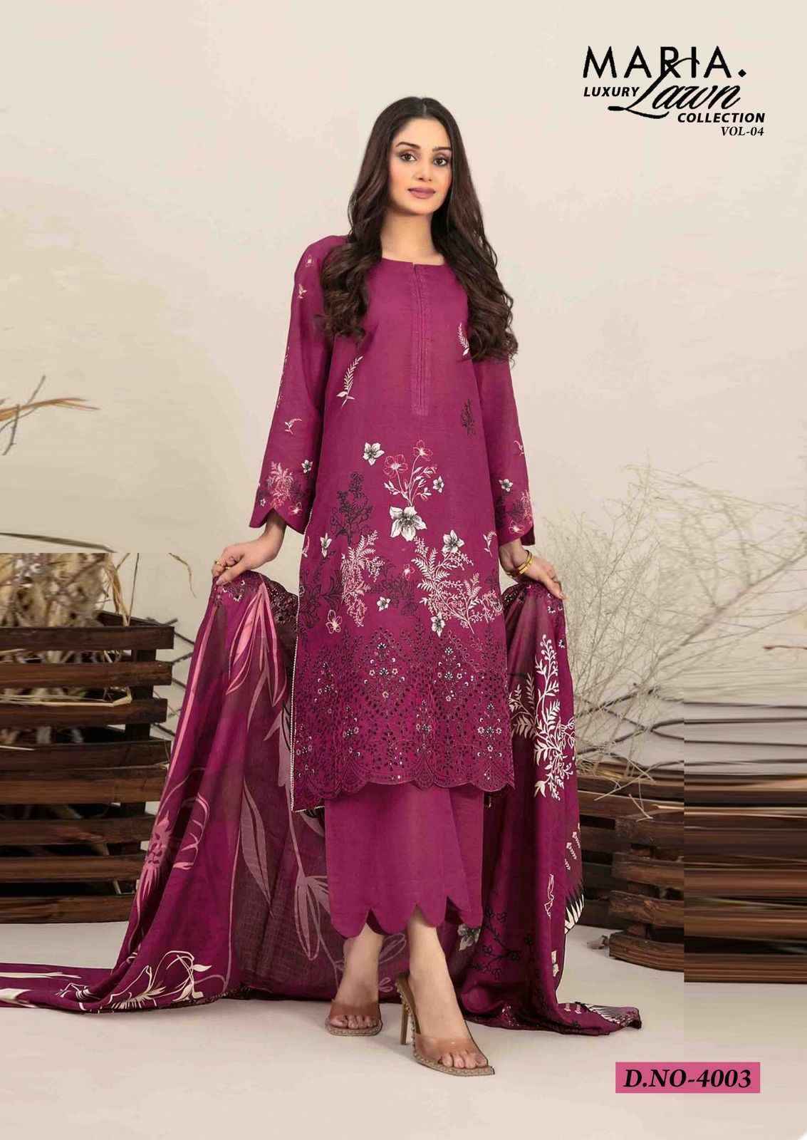 Miss World Choice Maria Vol 4 Cotton Pakistani Suits Wholesale surat ( 6 pcs Catalogue )