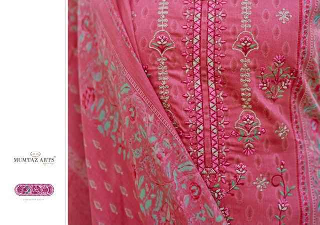 Mumtaz Arts Rose Jam Satin Dress Material New Catalog ( 6 pcs Catalogue )