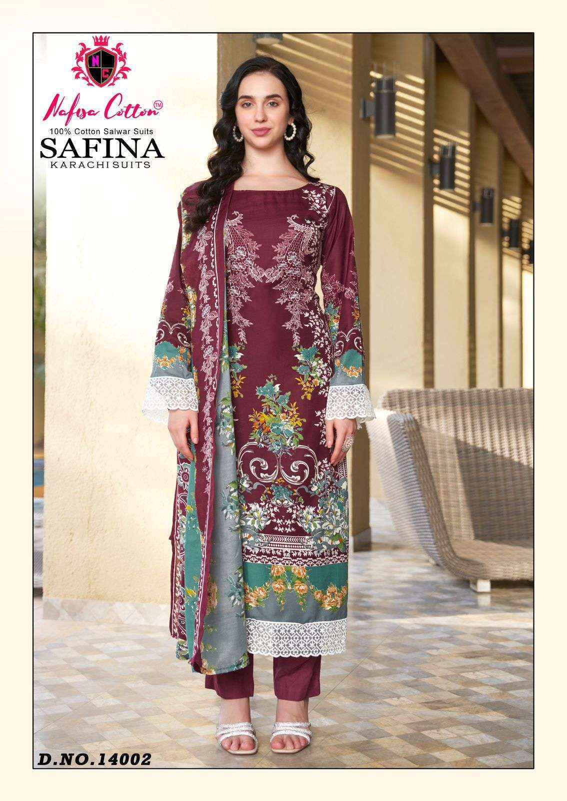 Nafisa Cotton Safina Vol 14 Cotton Dress Material Wholesale Rate ( 6 Pcs Catalog )