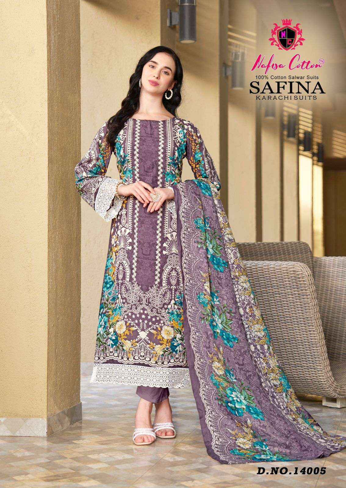 Nafisa Cotton Safina Vol 14 Cotton Dress Material Wholesale Rate ( 6 Pcs Catalog )