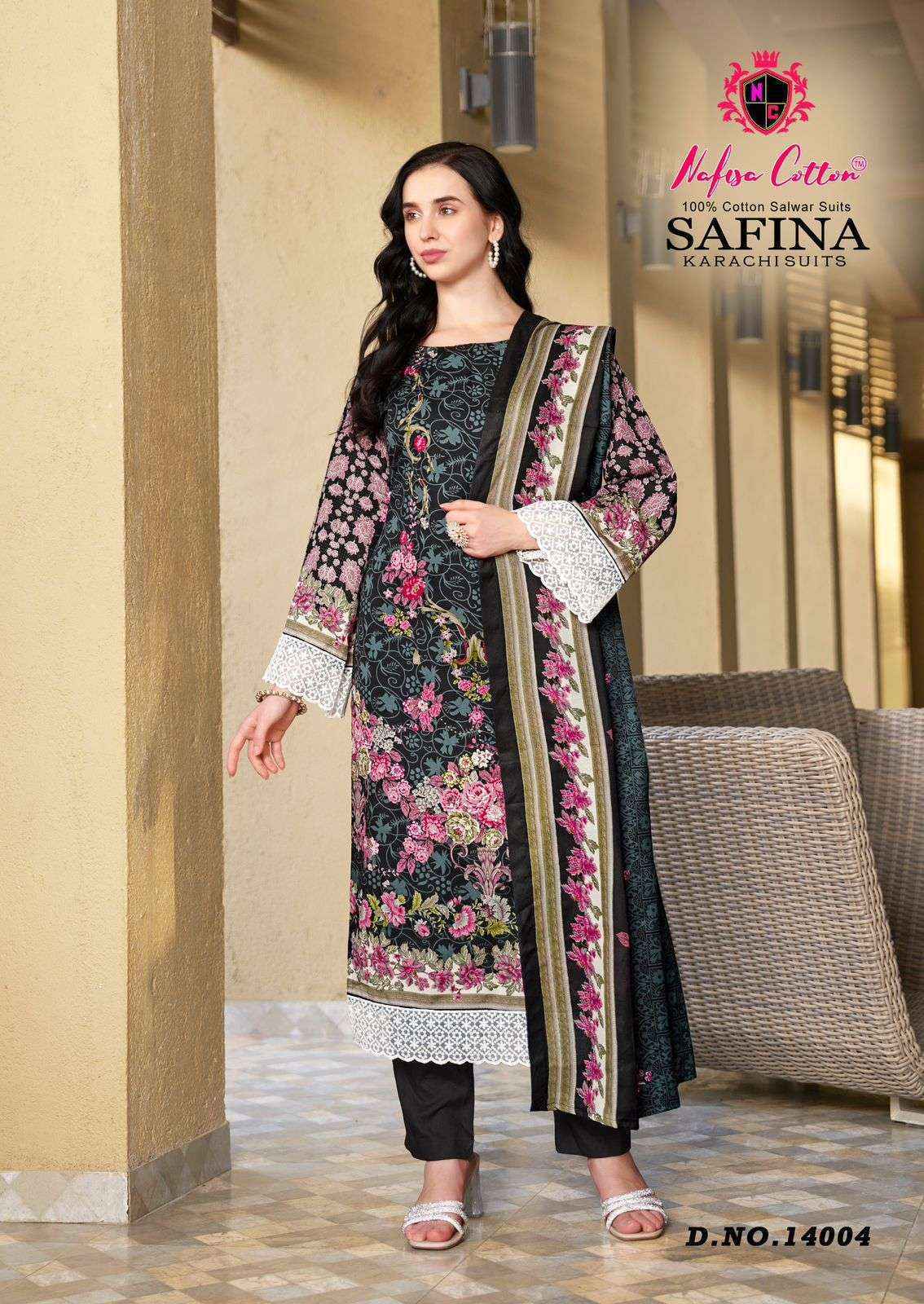 Nafisa Cotton Safina Vol 14 Cotton Dress Material Wholesale Rate ( 6 Pcs Catalog )