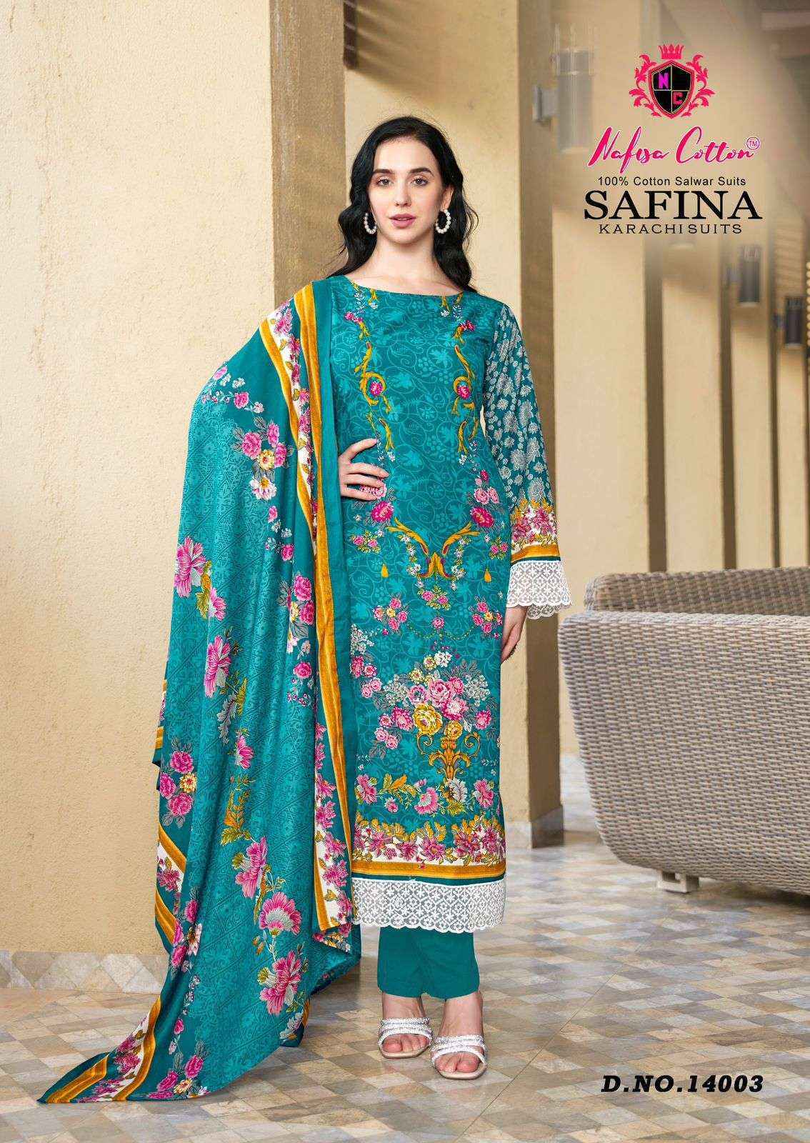 Nafisa Cotton Safina Vol 14 Cotton Dress Material Wholesale Rate ( 6 Pcs Catalog )