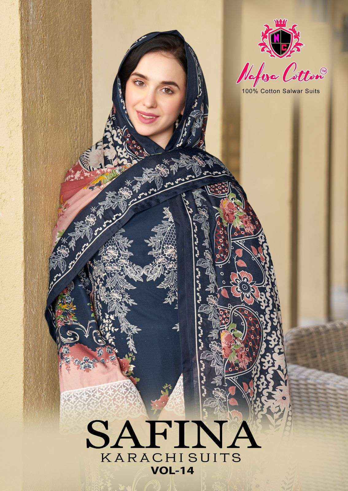 Nafisa Cotton Safina Vol 14 Cotton Dress Material Wholesale Rate ( 6 Pcs Catalog )