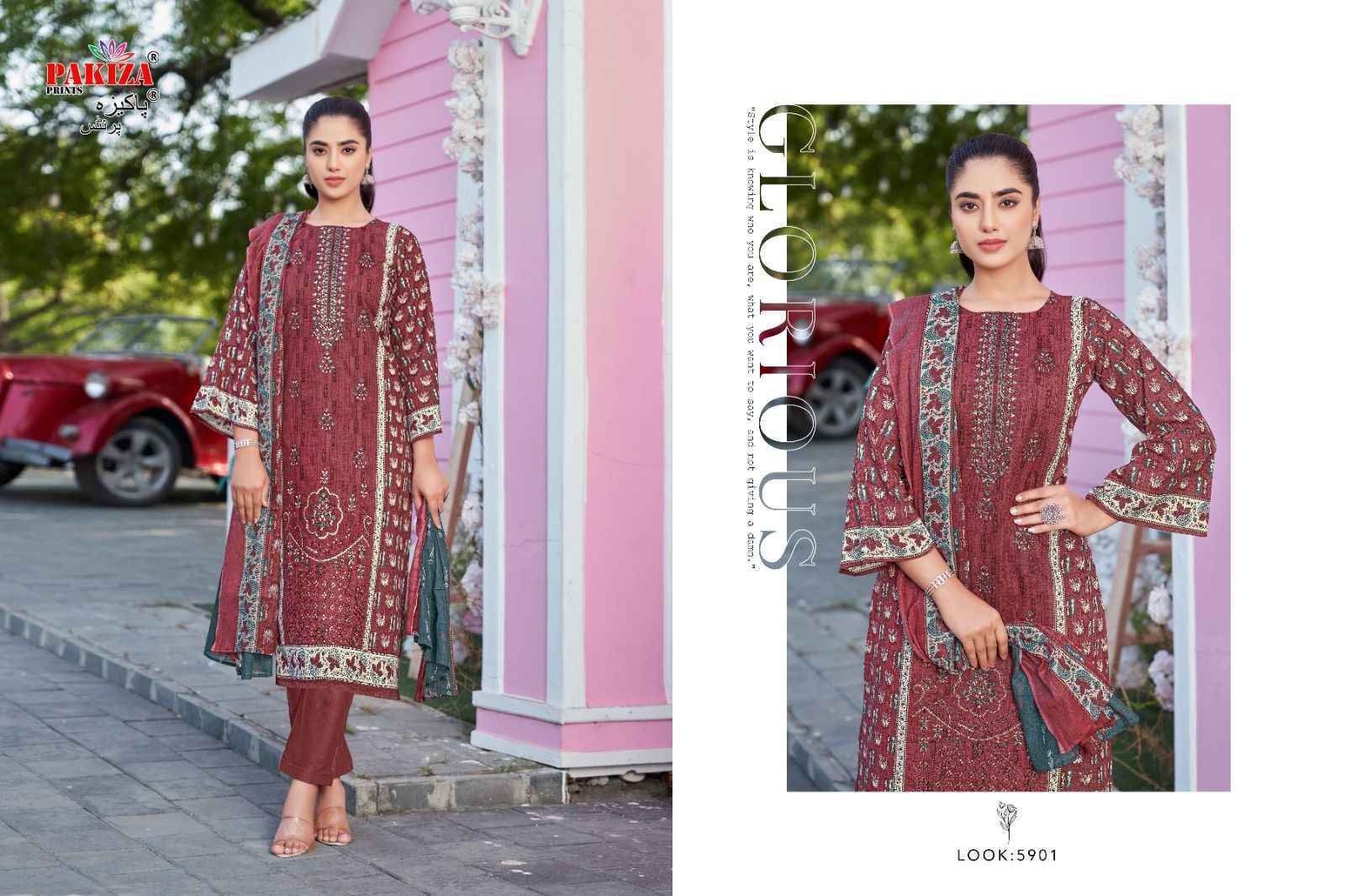 Pakiza Prints Firdaus Vol 59 Lawn Dress Material Wholesale Price ( 10 Pcs Catalog )