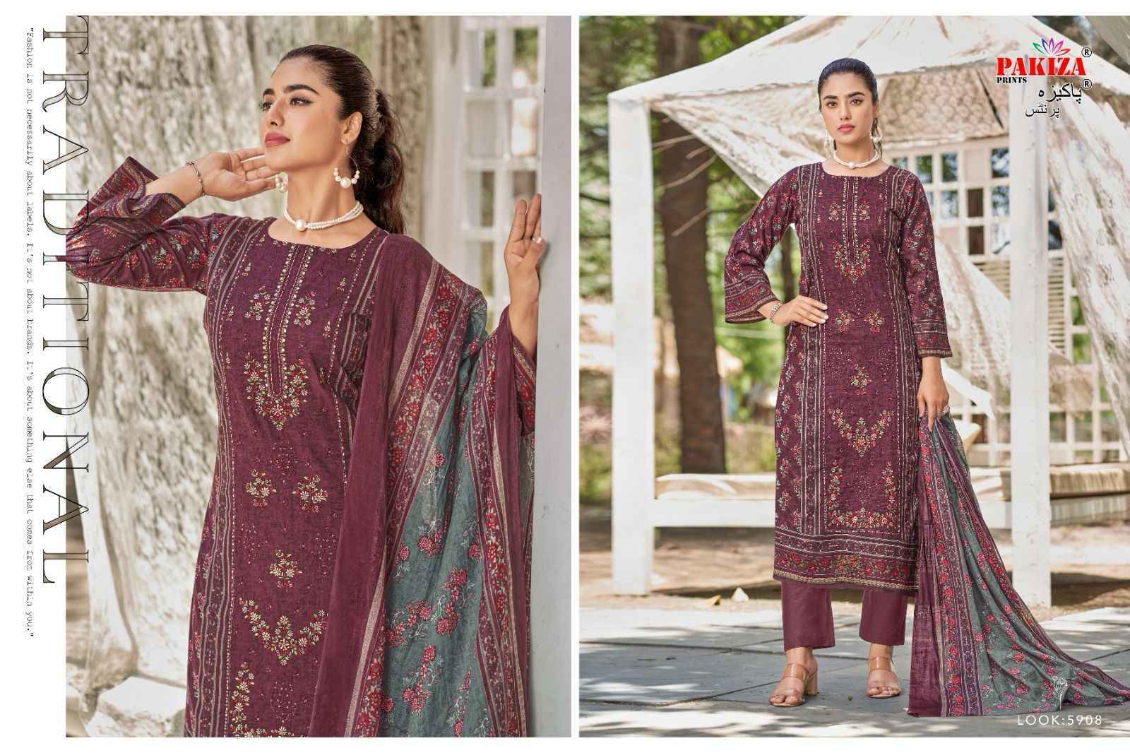 Pakiza Prints Firdaus Vol 59 Lawn Dress Material Wholesale Price ( 10 Pcs Catalog )