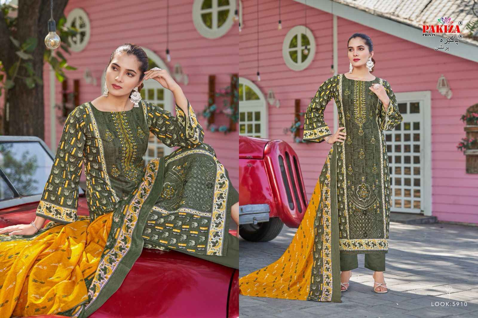 Pakiza Prints Firdaus Vol 59 Lawn Dress Material Wholesale Price ( 10 Pcs Catalog )