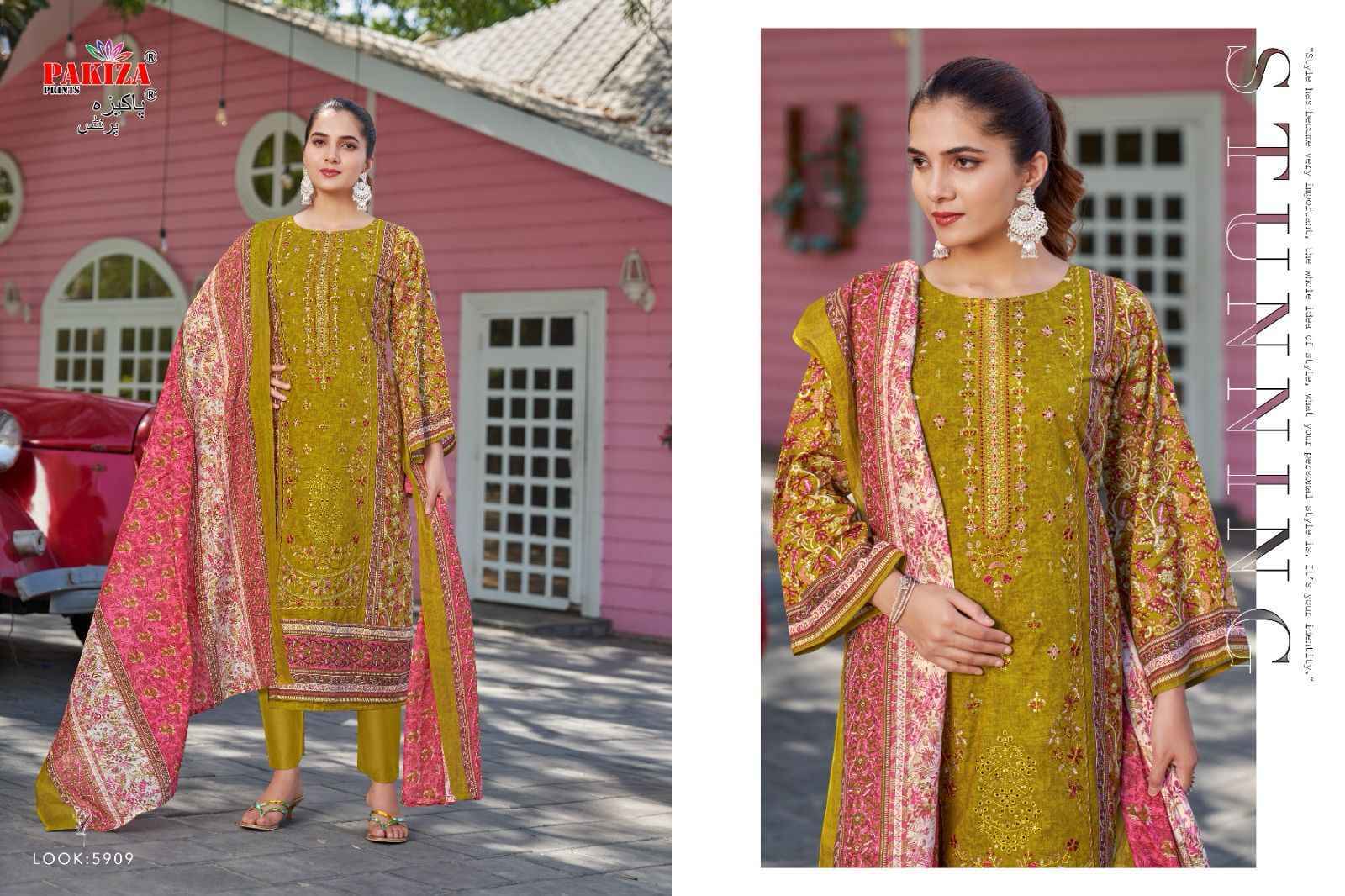 Pakiza Prints Firdaus Vol 59 Lawn Dress Material Wholesale Price ( 10 Pcs Catalog )