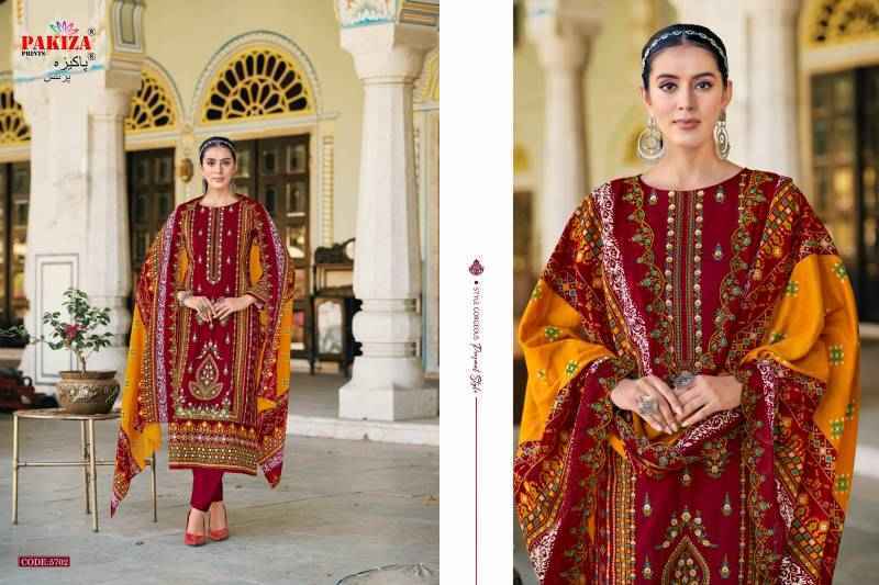 Pakiza Prints Khusboo Vol 57 Lawn Dress Material Wholesale Price ( 10 Pcs Catalog )