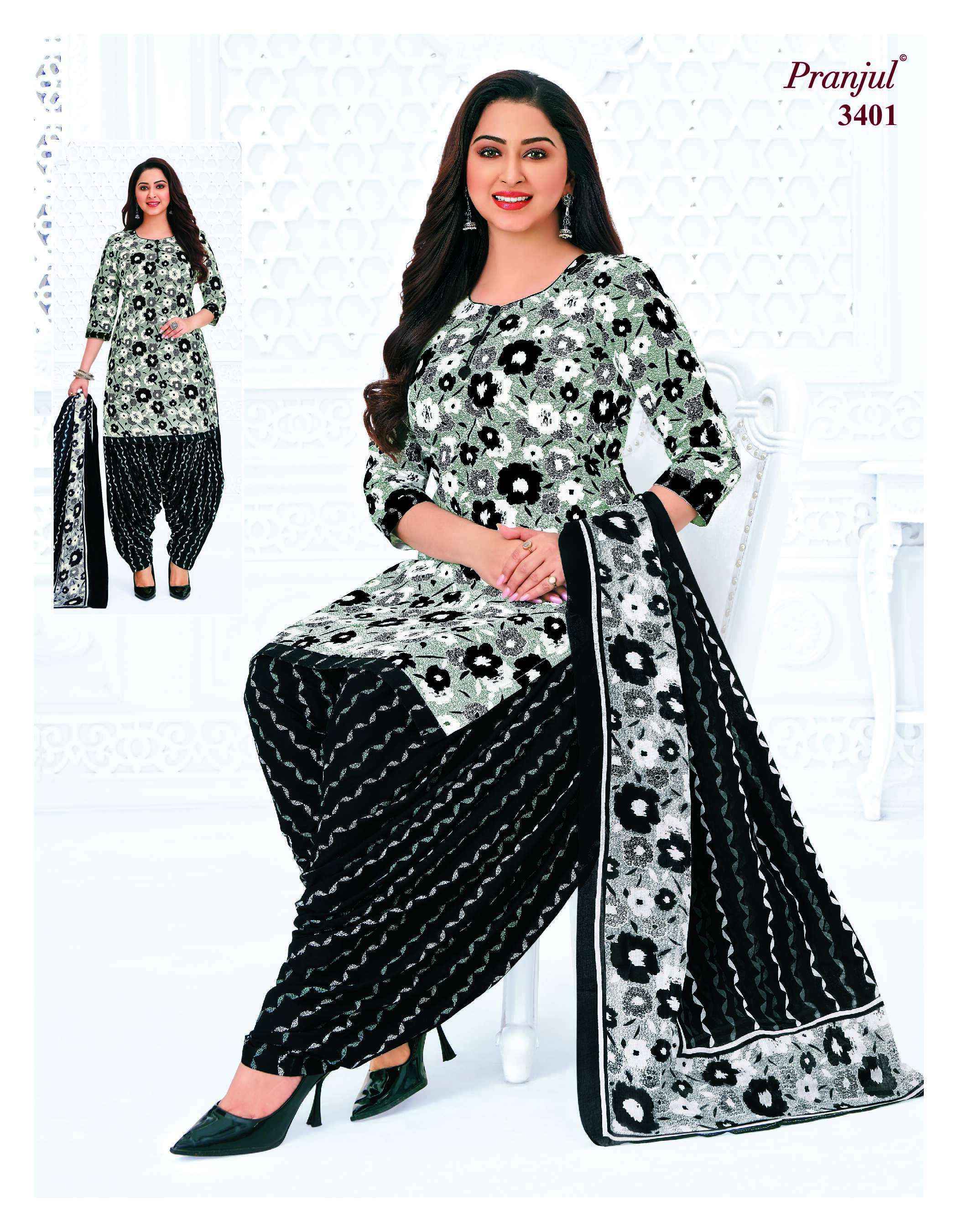 Pranjul Priyanshi Vol 34 Cotton Salwar Suits Surat Wholesaler ( 36 pcs Catalogue )